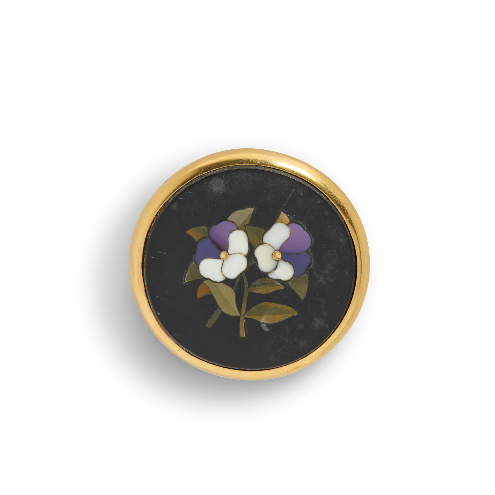 A pietra dura brooch