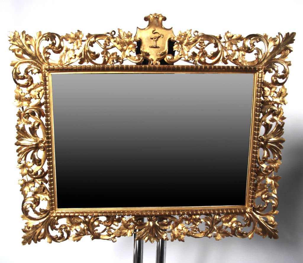 An Italian style gilt overmantel mirror