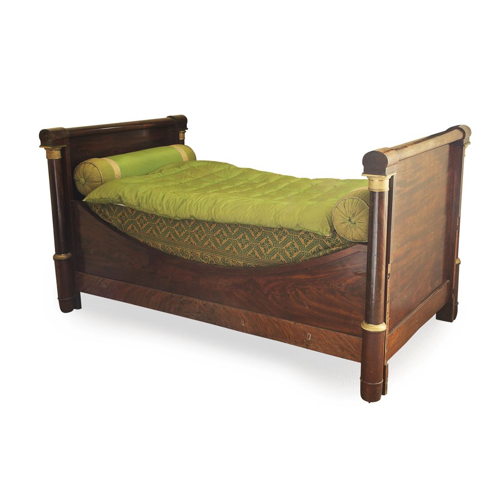 EMPIRE MAHOGANY LIT EN BATEAU IN THE MANNER OF S. JAMAR