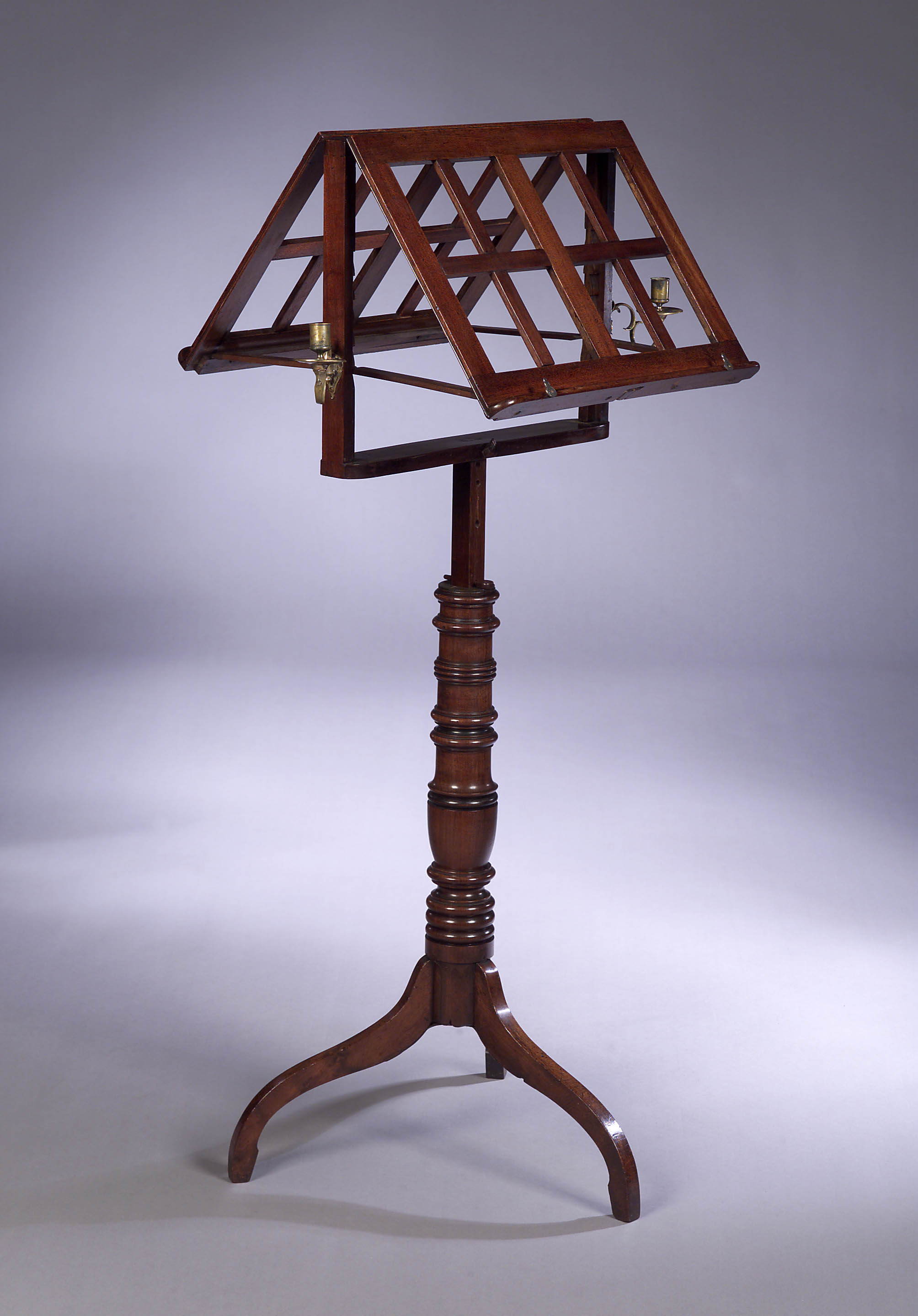 A Regency mahogany duet music stand
