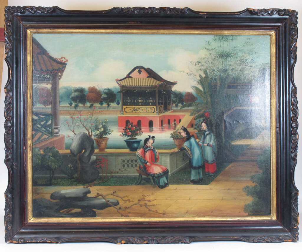 PAIR OF CHINESE EXPORT PAINTINGS