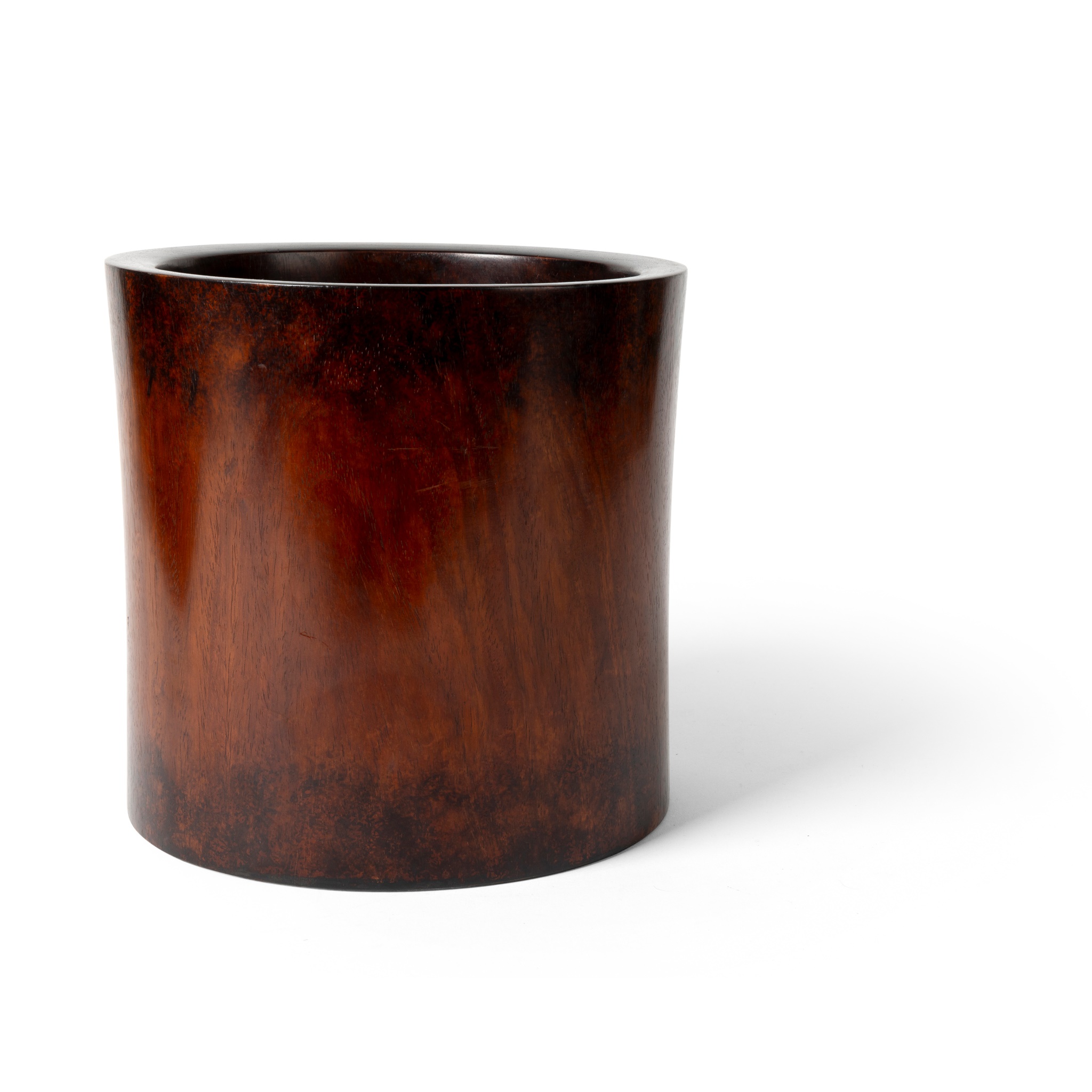 HARDWOOD BRUSH POT