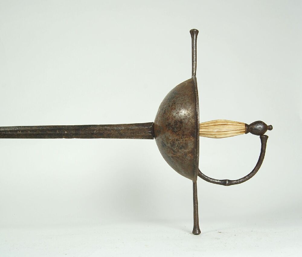 A 17th century Spanish cup hilted rapier