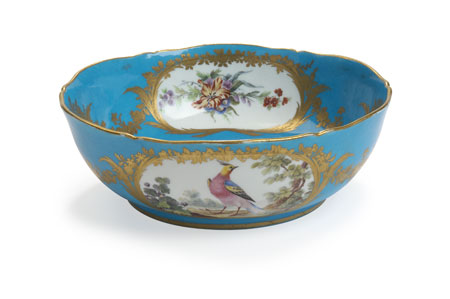 An 18th century Sevres bowl, date mark for 1773