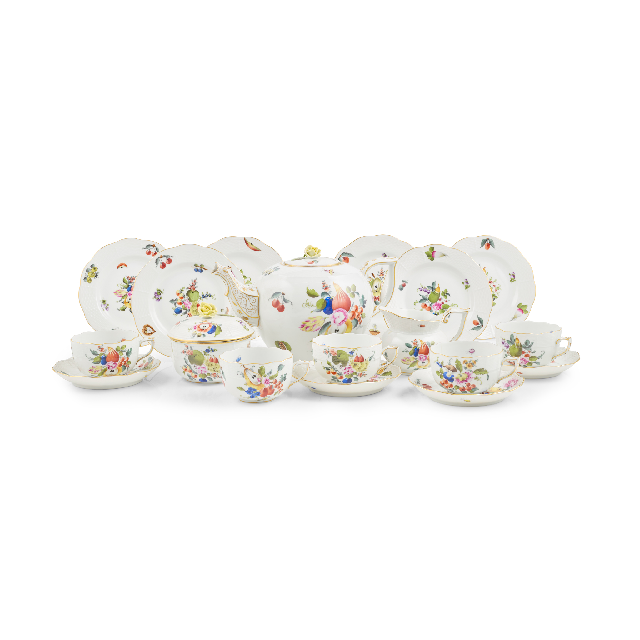 HEREND 'MARKET GARDEN' PART TEA SERVICE