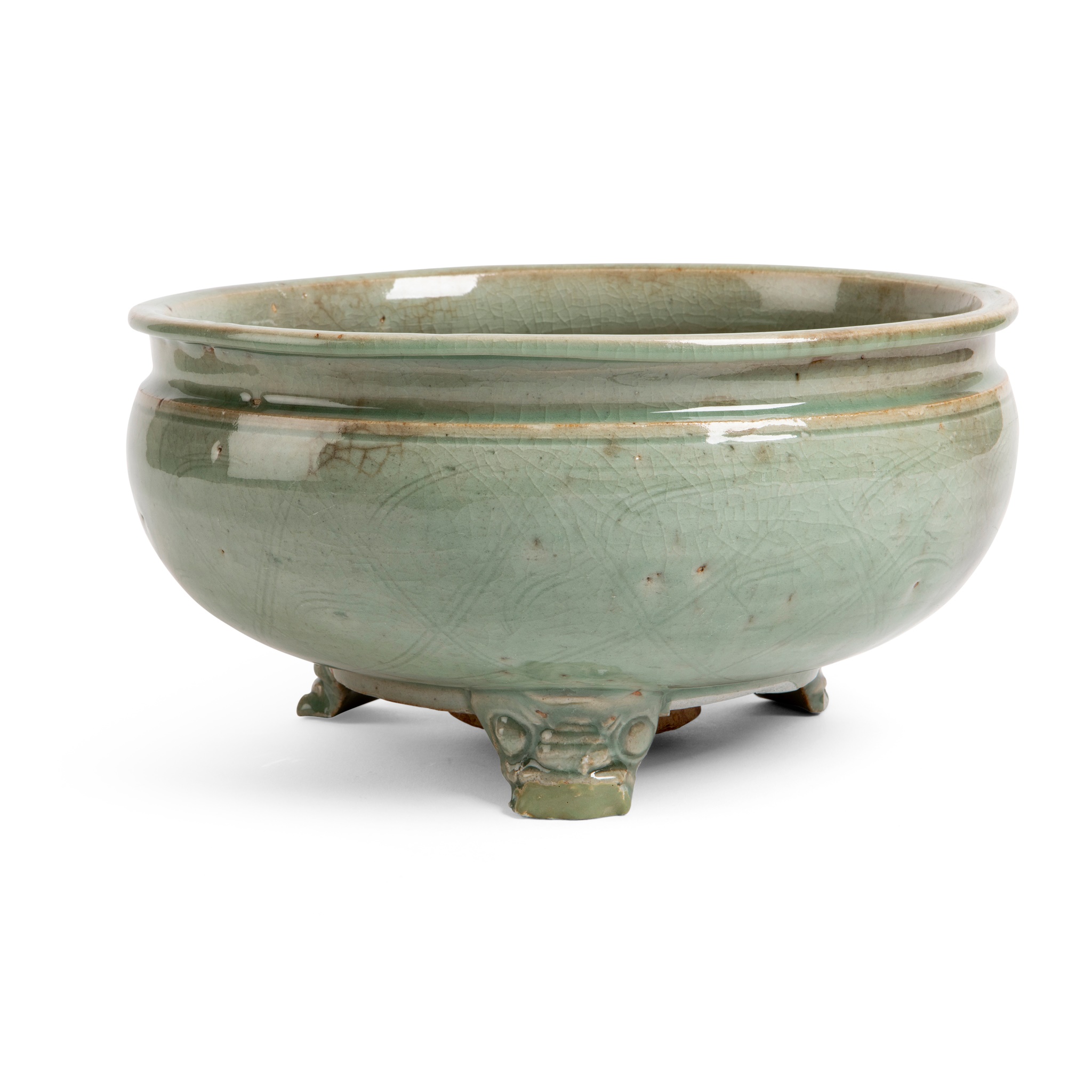 LONGQUAN CELADON-GLAZED TRIPOD CENSER