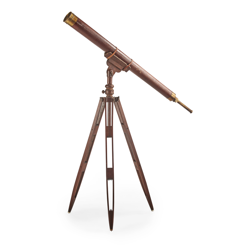 4-INCH REFRACTING MAHOGANY TELESCOPE, BY HENRY FITZ, NEW YORK