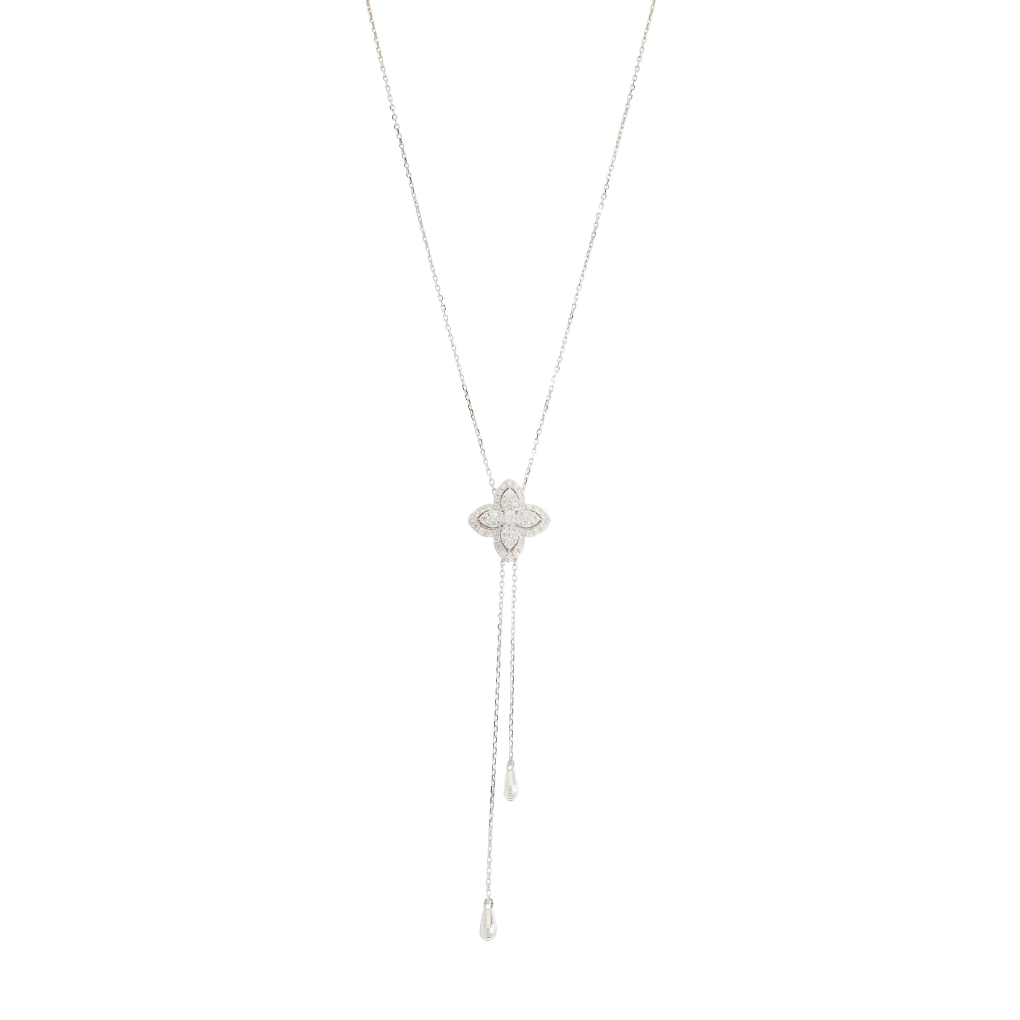 A round brilliant-cut diamond necklace
