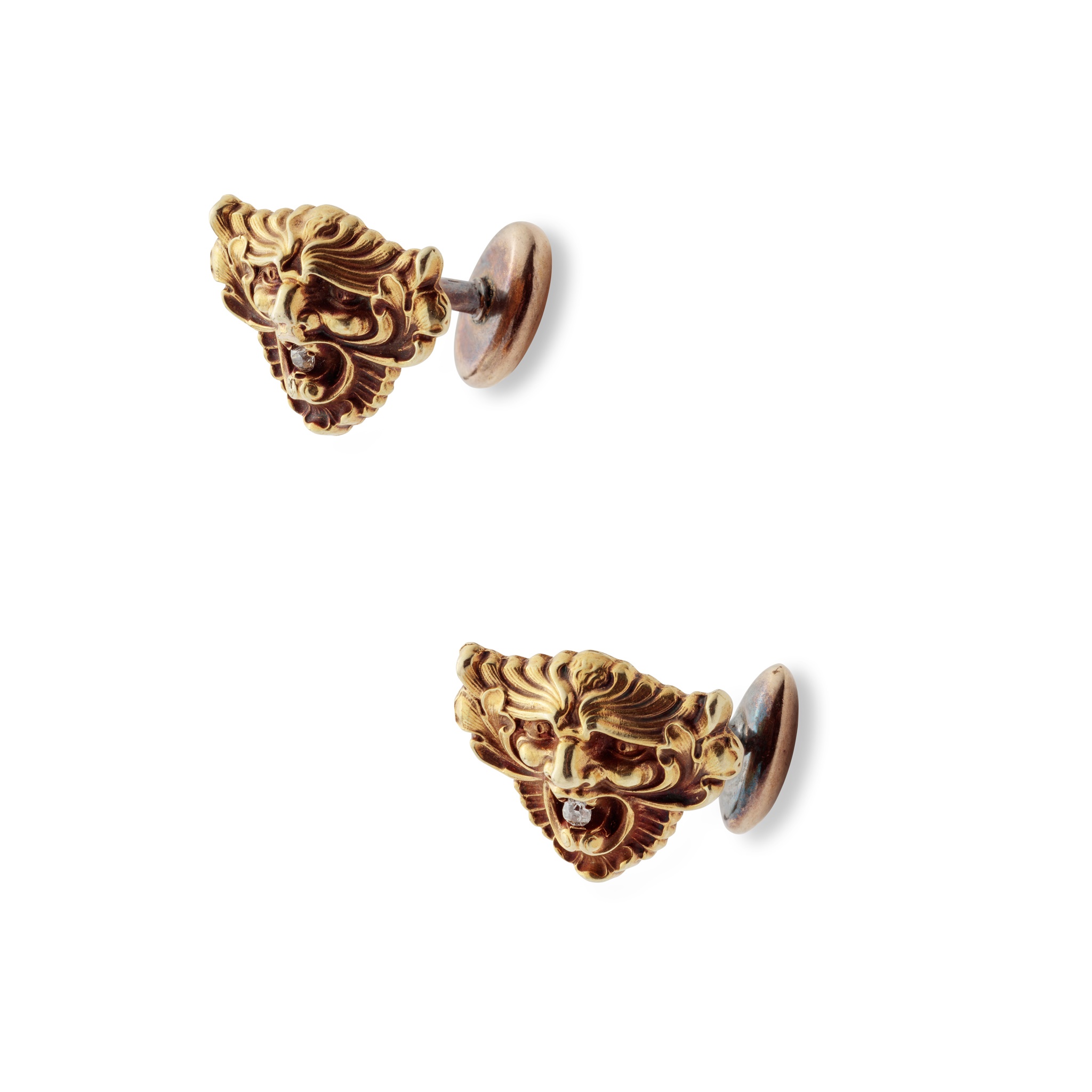 A pair of Art Nouveau diamond-set cufflinks