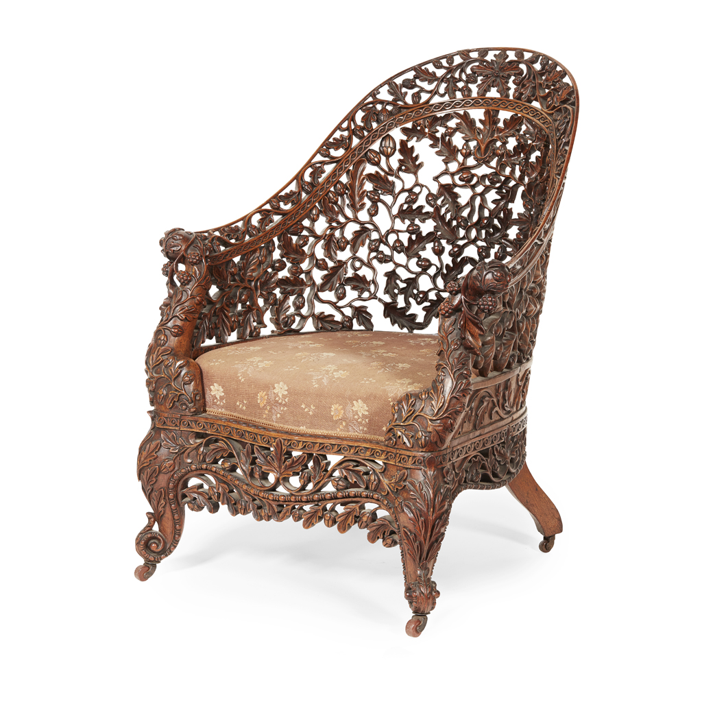 ANGLO-INDIAN PADOUK BERGERE