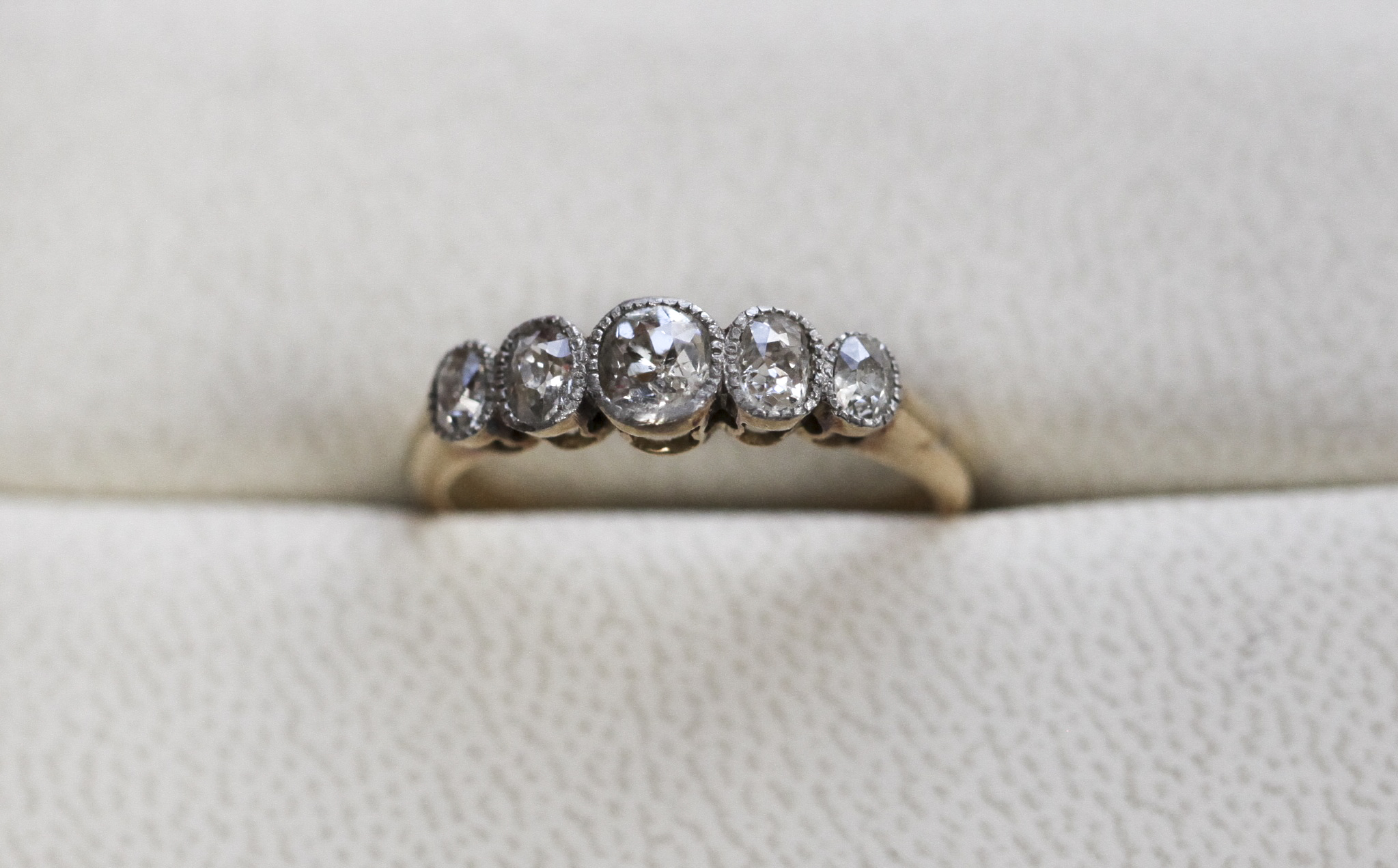A five stone diamond ring