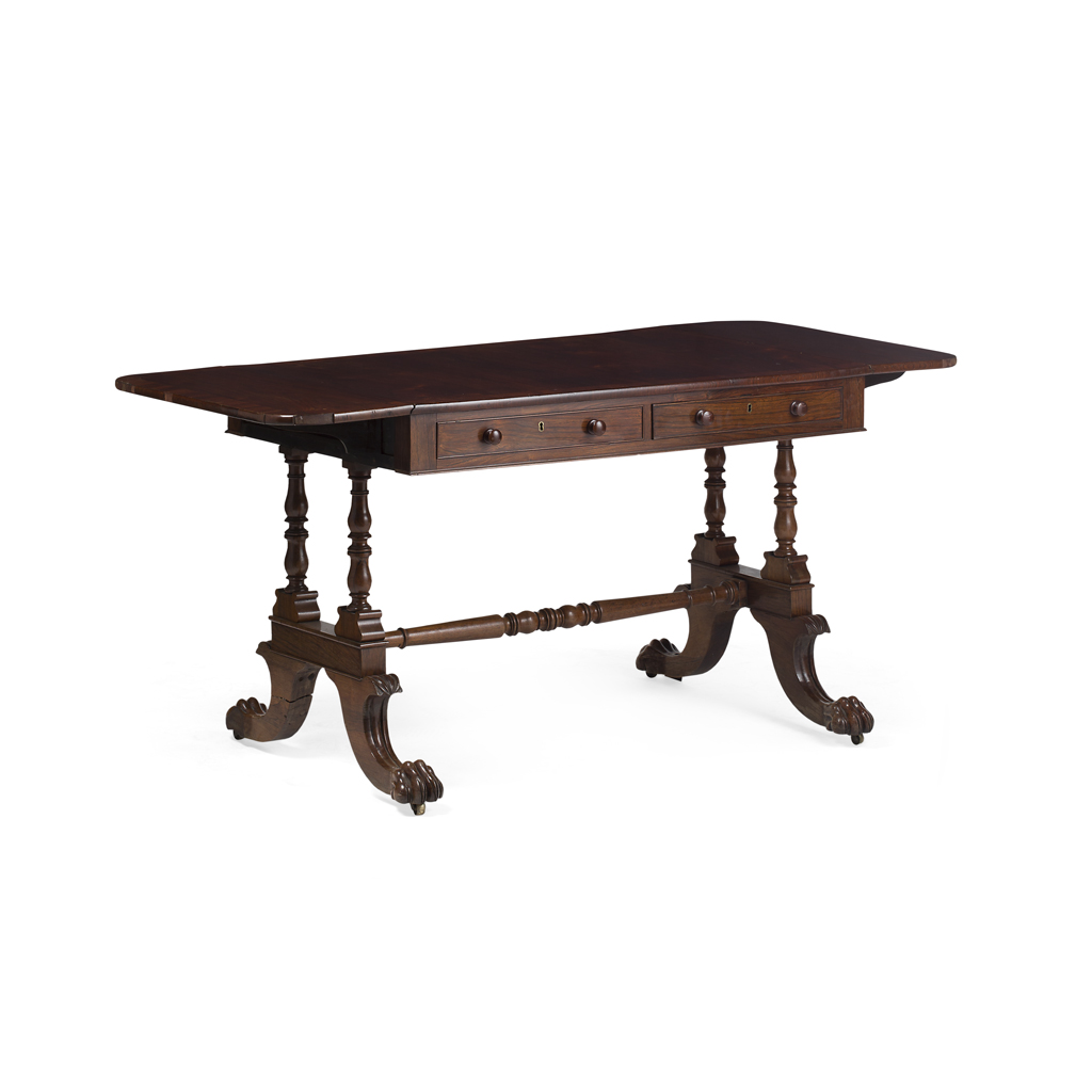 REGENCY ROSEWOOD CROSSBANDED SOFA TABLE