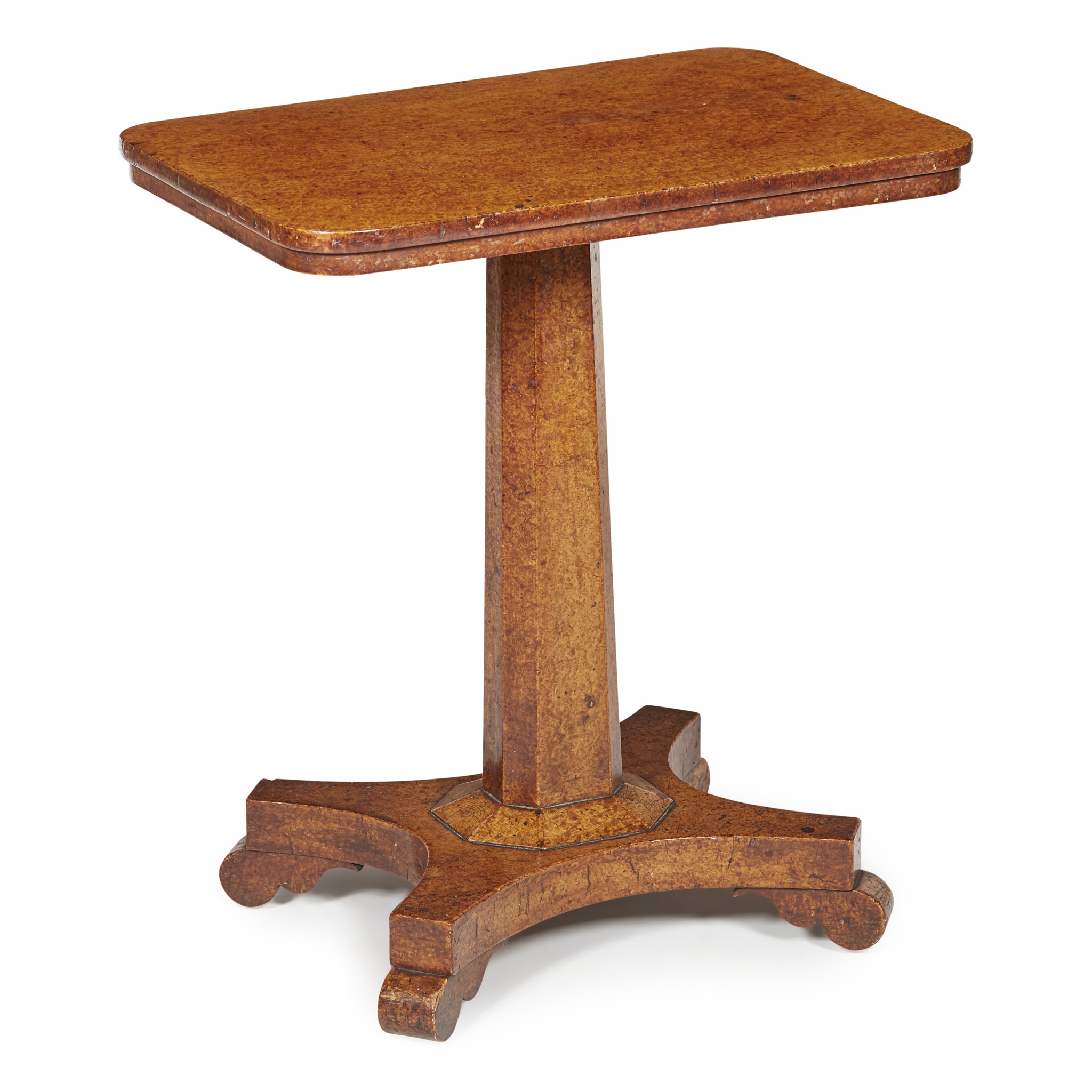 GEORGE IV BURR ELM LAMP TABLE