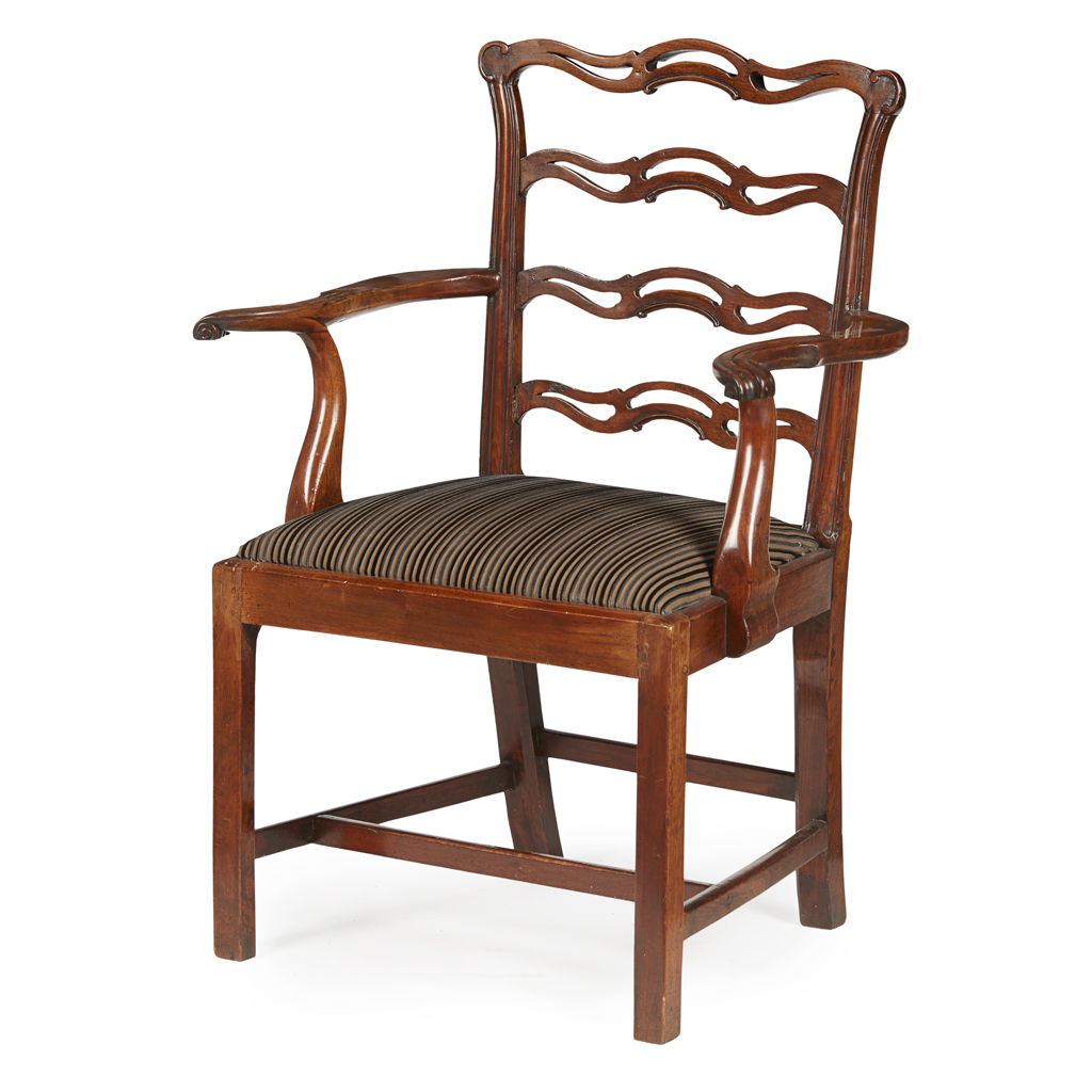 SCOTTISH GEORGE III MAHOGANY ARMCHAIR