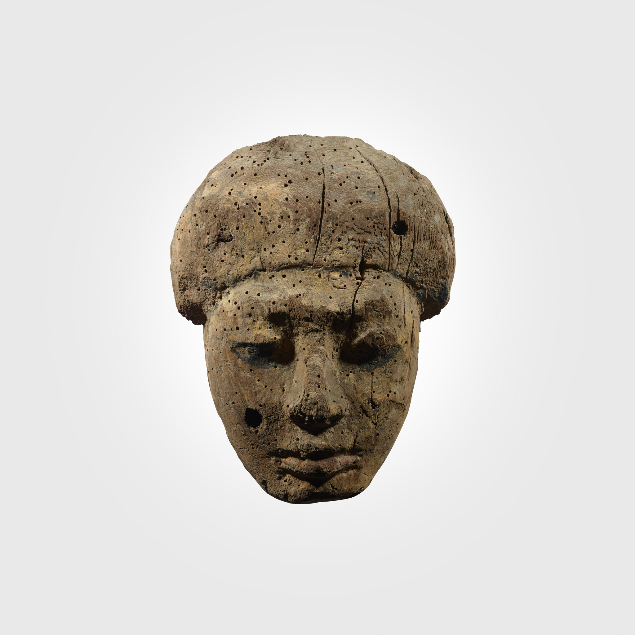 ANCIENT EGYPTIAN MUMMY MASK, ACQUIRED 1902-1903