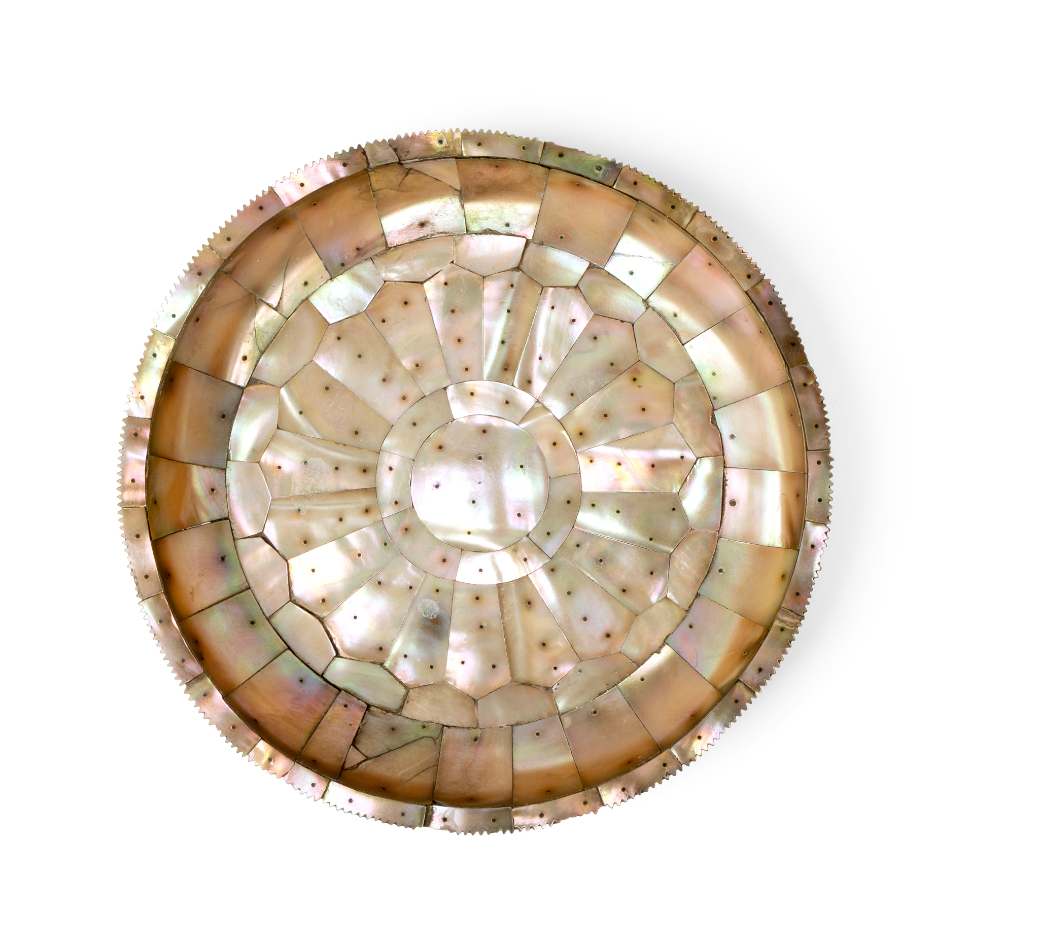 AN INDO-PORTUGUESE MOTHER-OF-PEARL DISH
