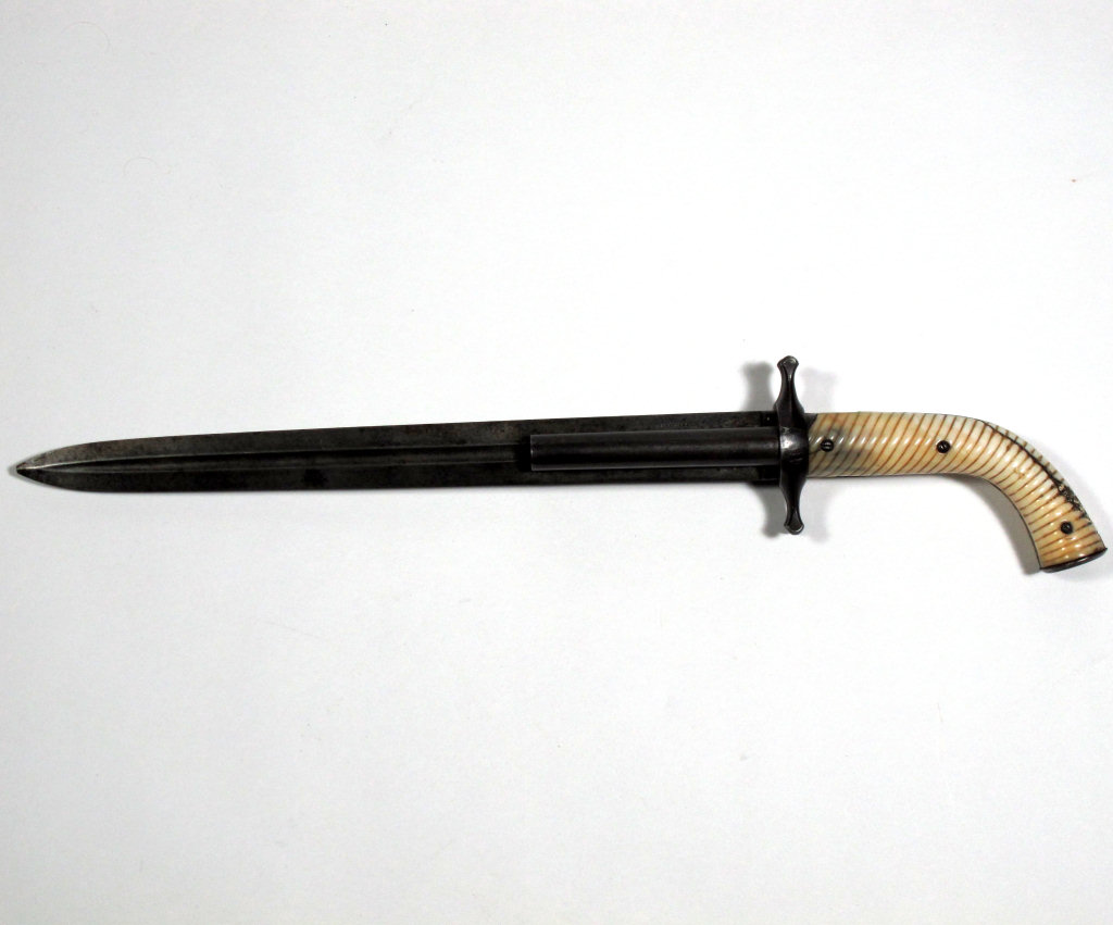 FRENCH COMBINATION DOUBLE BARREL PERCUSSION PISTOL