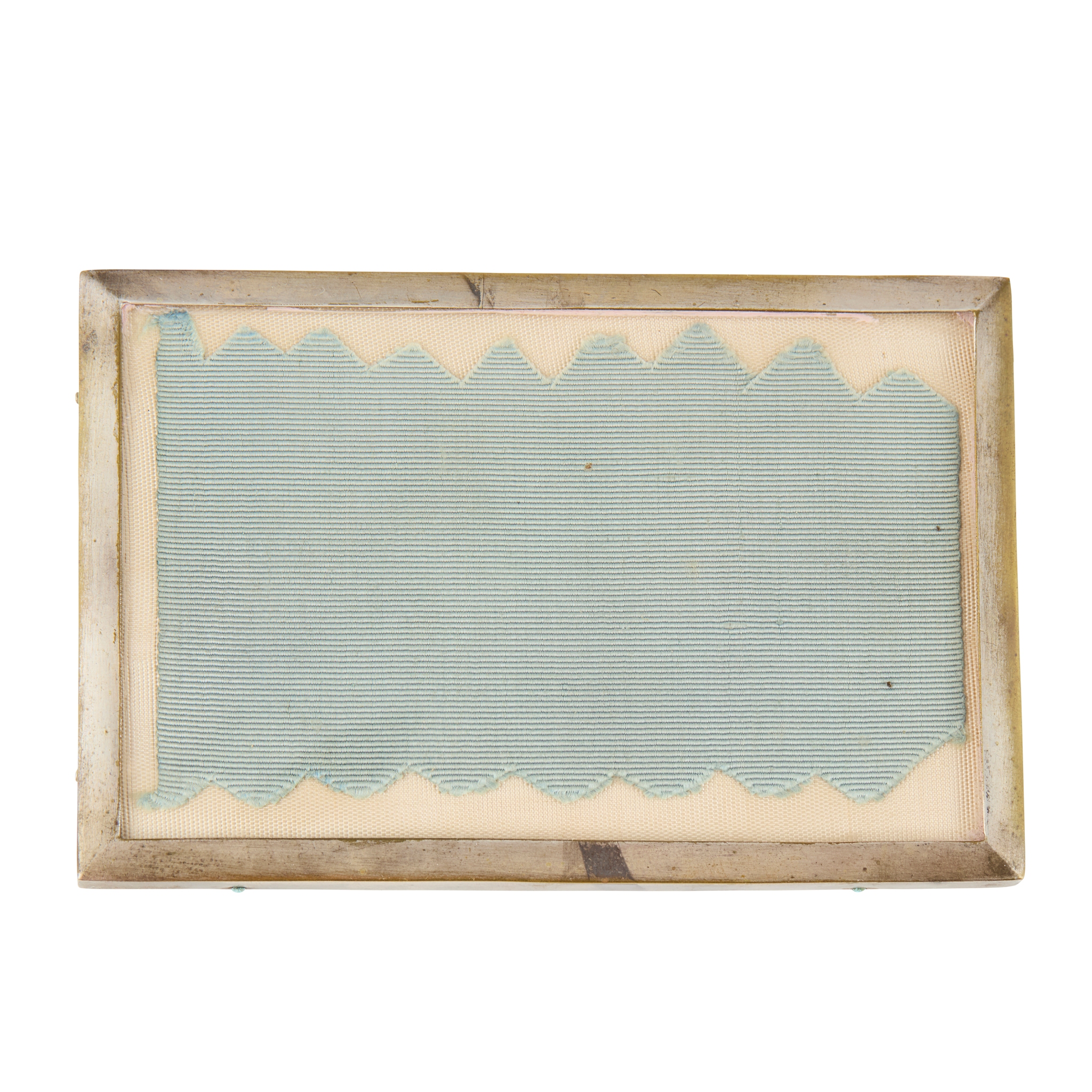 A FRAMED SECTION OF PRINCE CHARLES EDWARD STUART'S ORDER OF THE GARTER SASH
