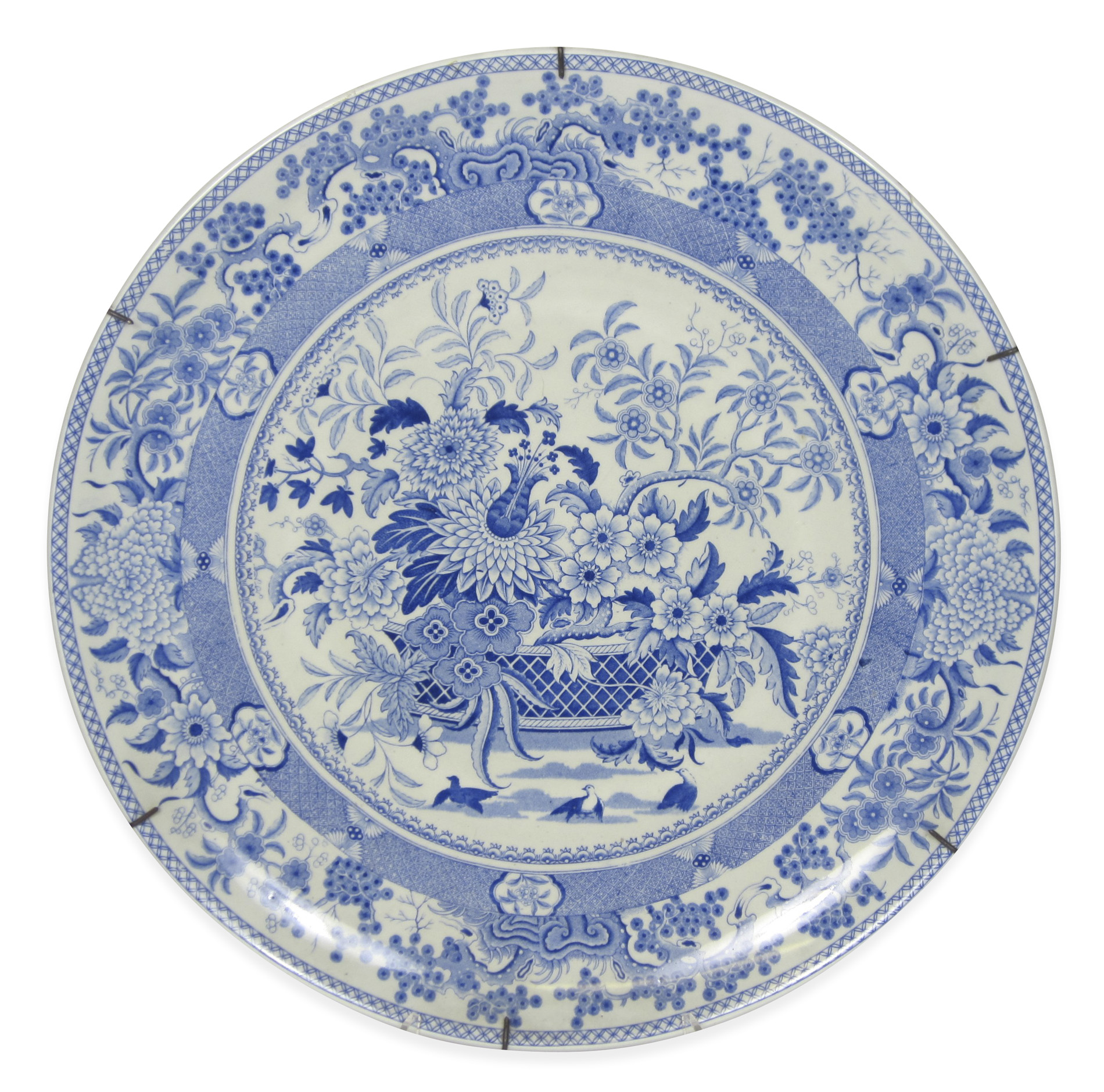 COLLECTION OF BLUE AND WHITE DINNER PLATES