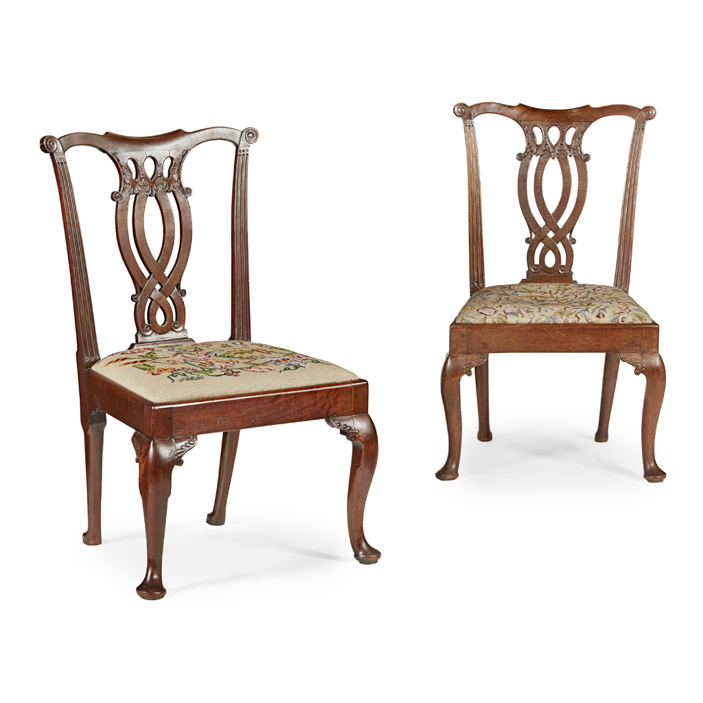 PAIR OF GEORGE II MAHOGANY SIDE CHAIRS