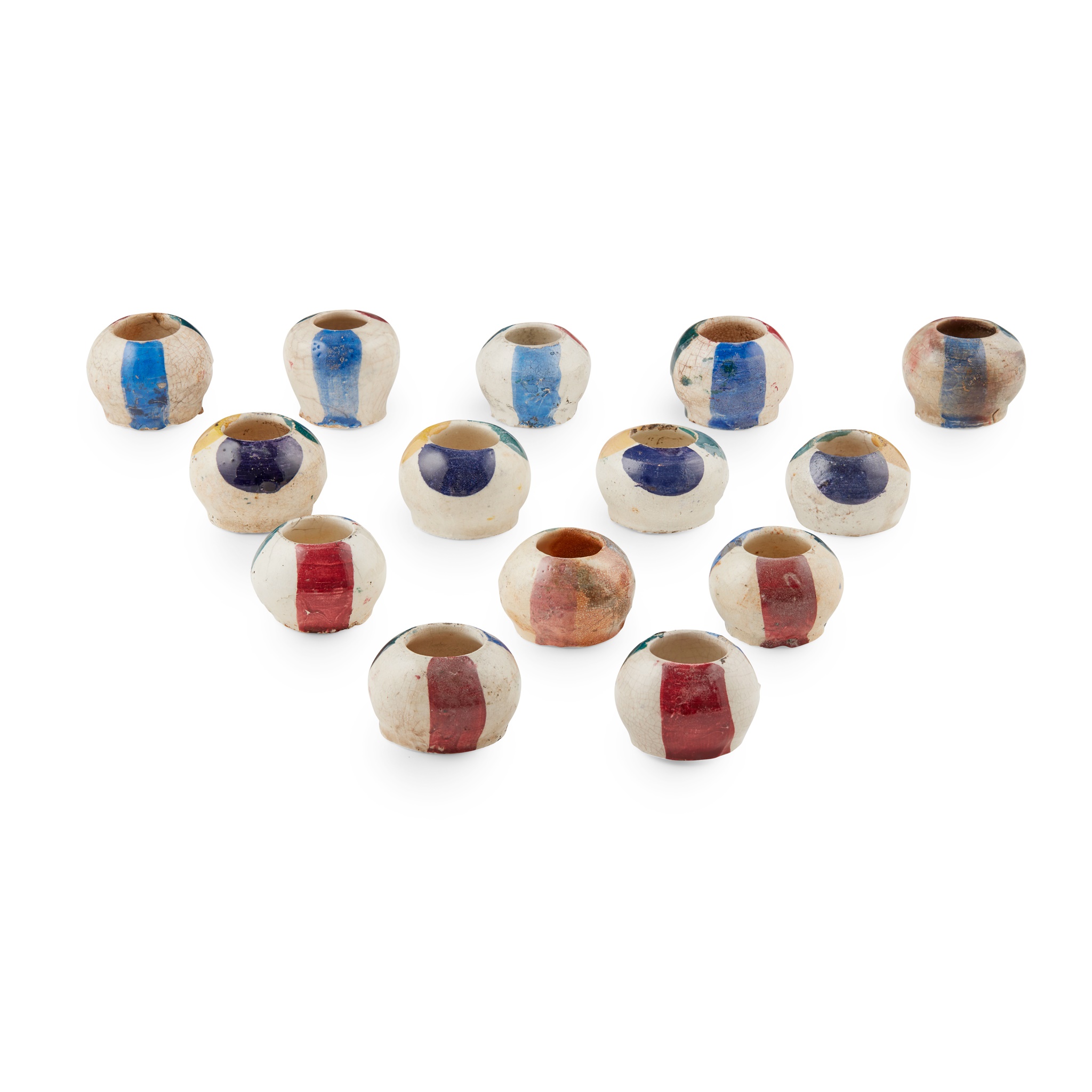 A COLLECTION OF SCOTTISH POTTERY PAINT TESTER POTS