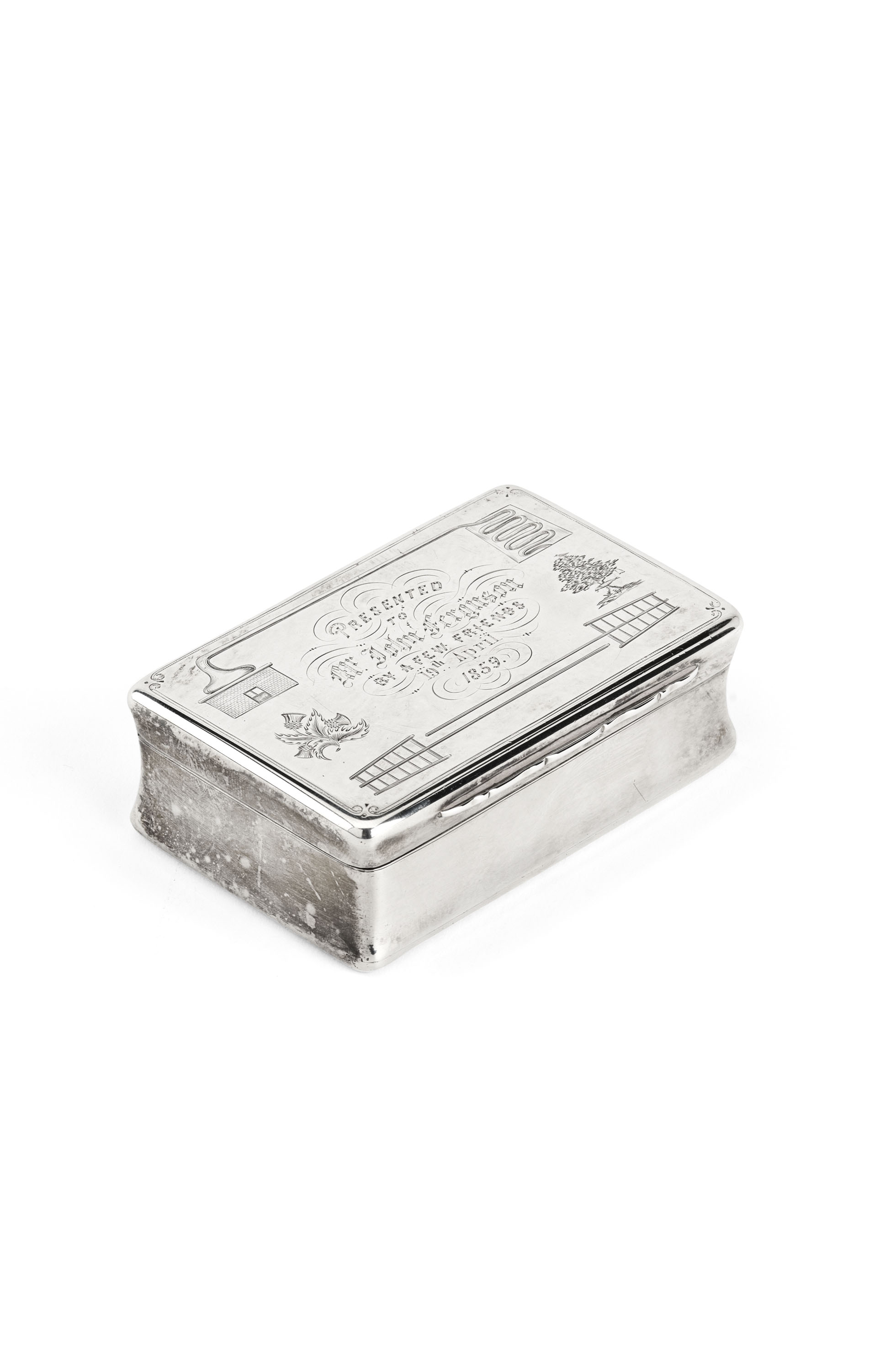 A Victorian presentation snuff box