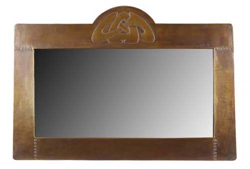 Archibald Knox (1864-1933) A copper-framed wall mirror,