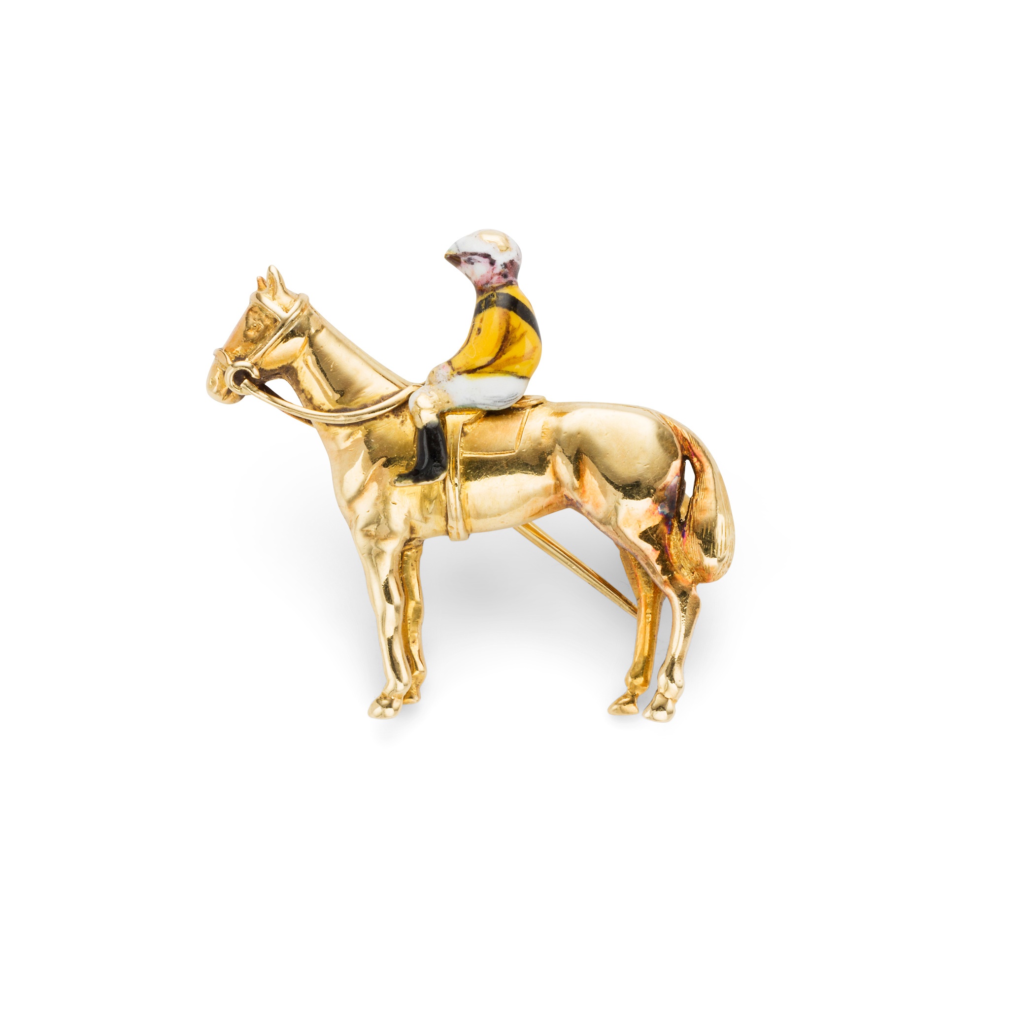 An enamelled novelty brooch