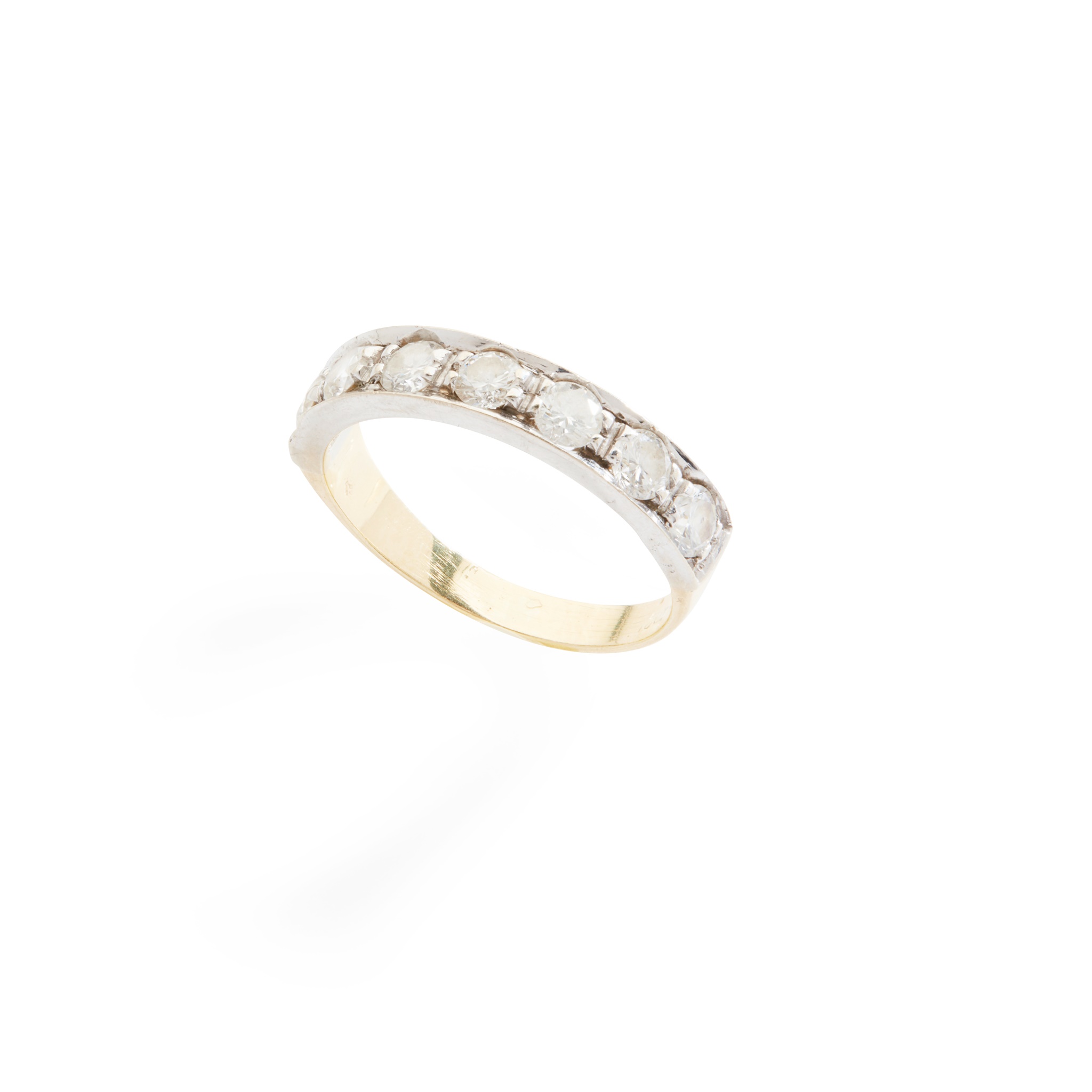 A diamond half-eternity ring