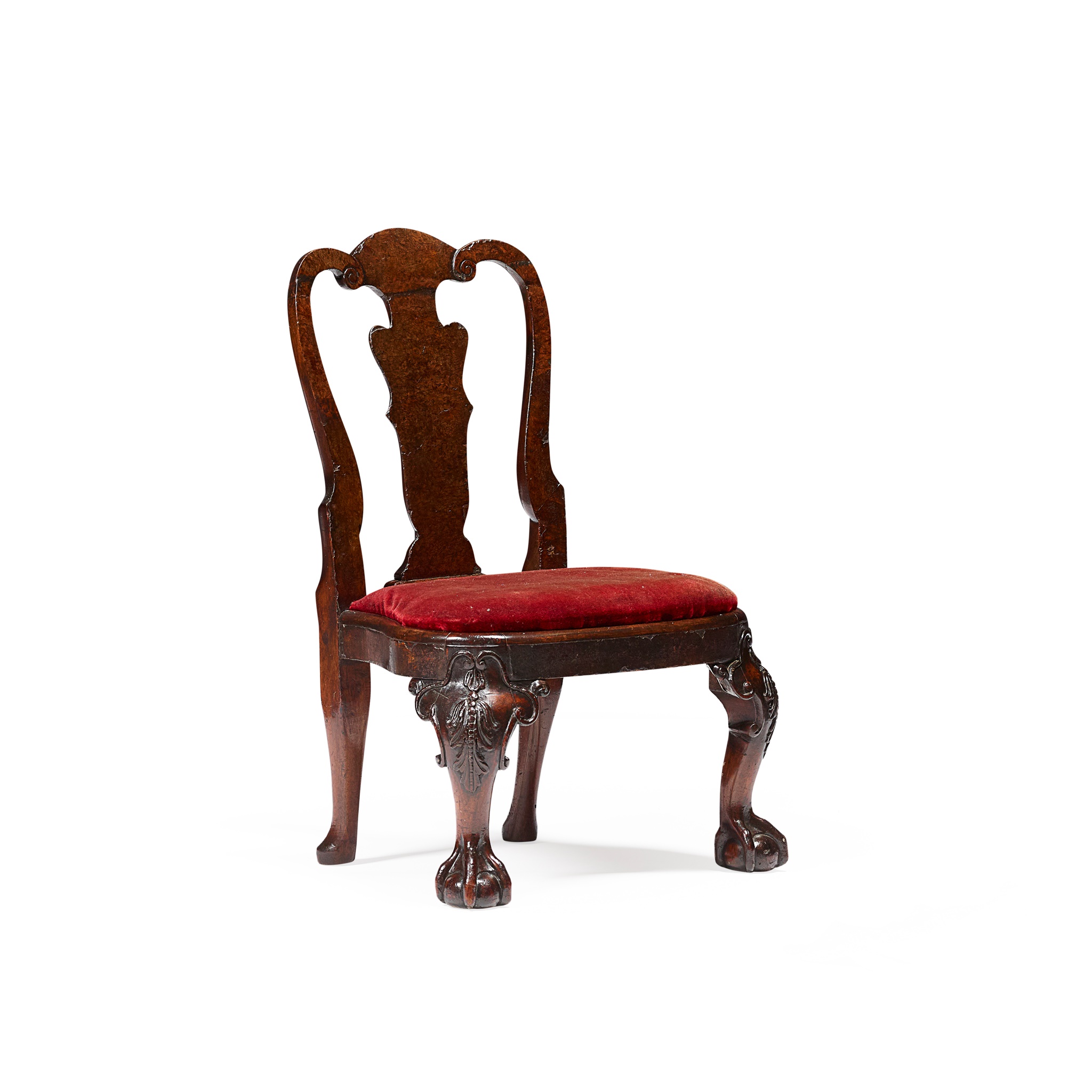 RARE GEORGE I WALNUT CHILD'S CHAIR