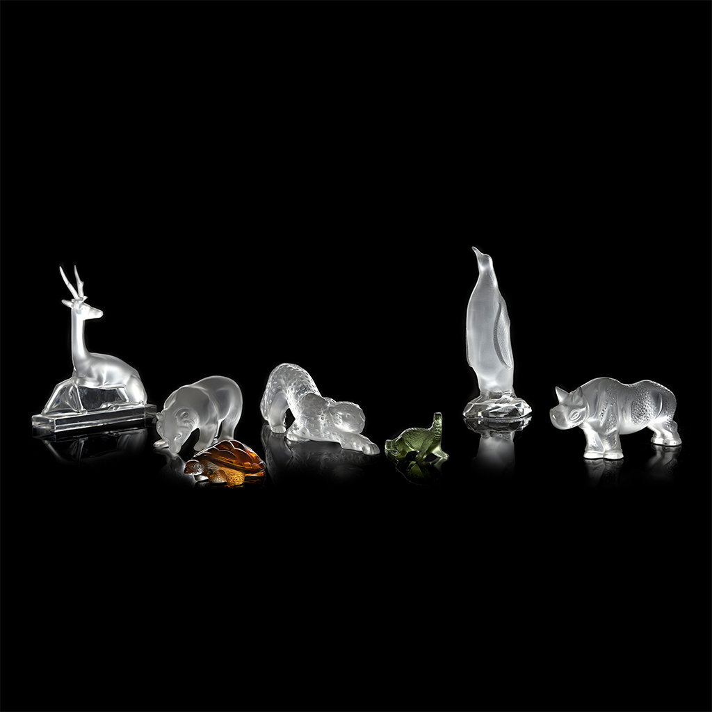 GROUP OF RENÉ LALIQUE GLASS ANIMALS