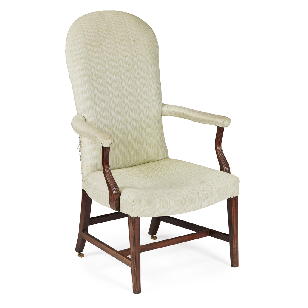 GEORGE III MAHOGANY ARMCHAIR