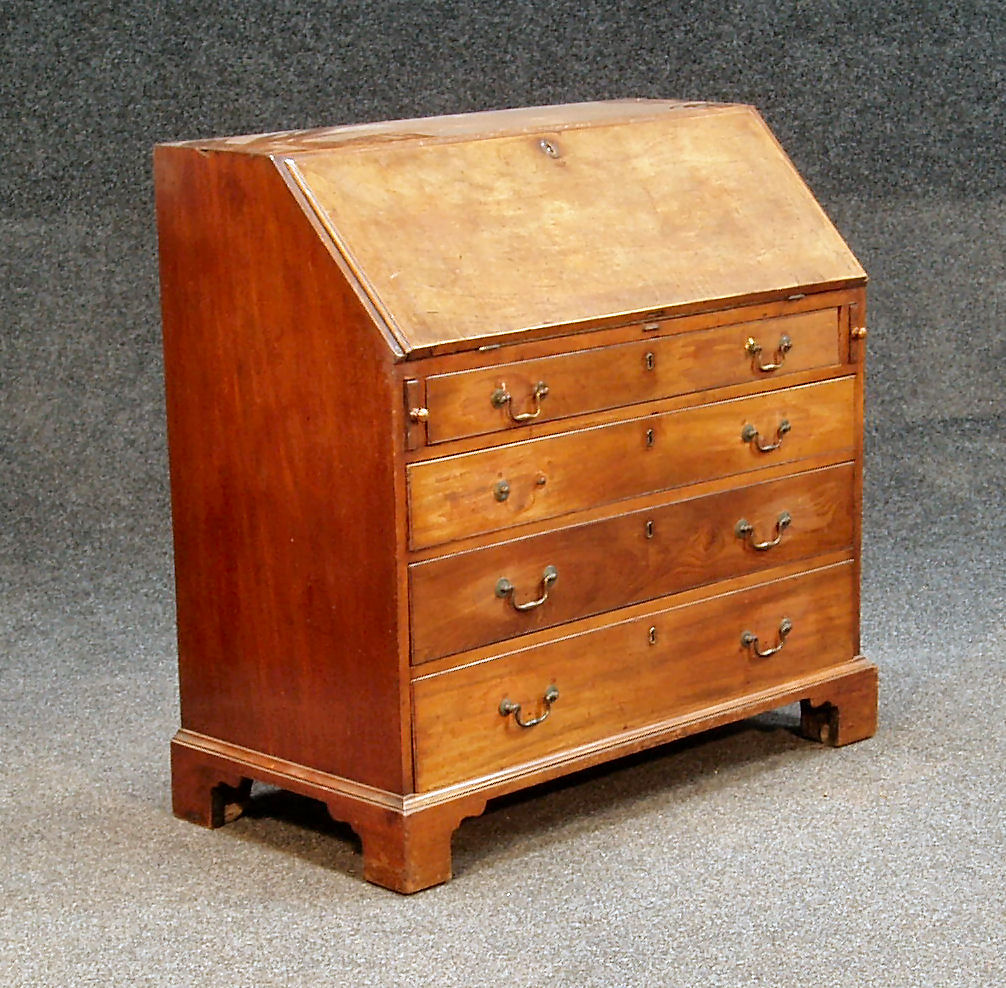 A Georgian mahogany bureau,