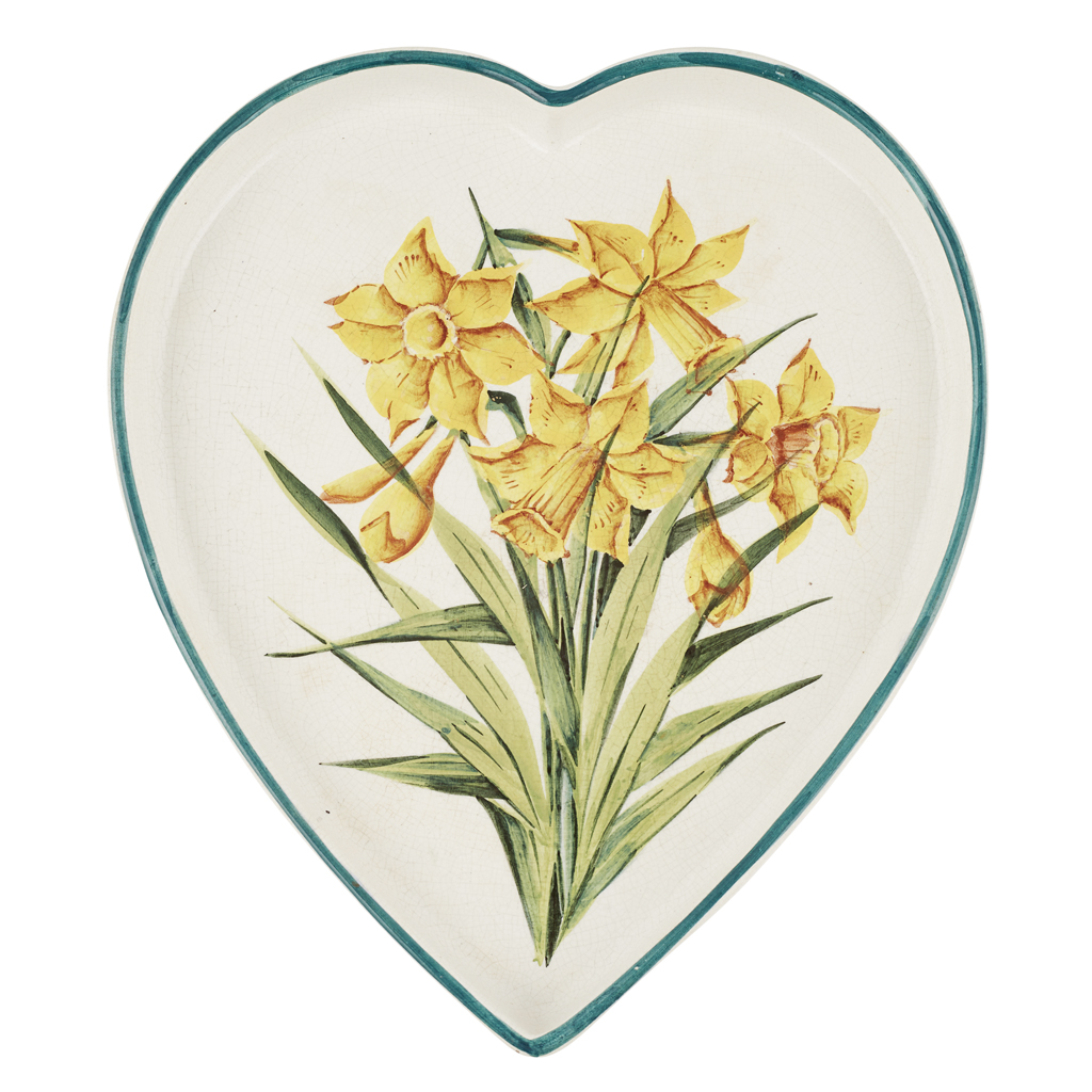 A WEMYSS WARE HEART-SHAPED TRAY
