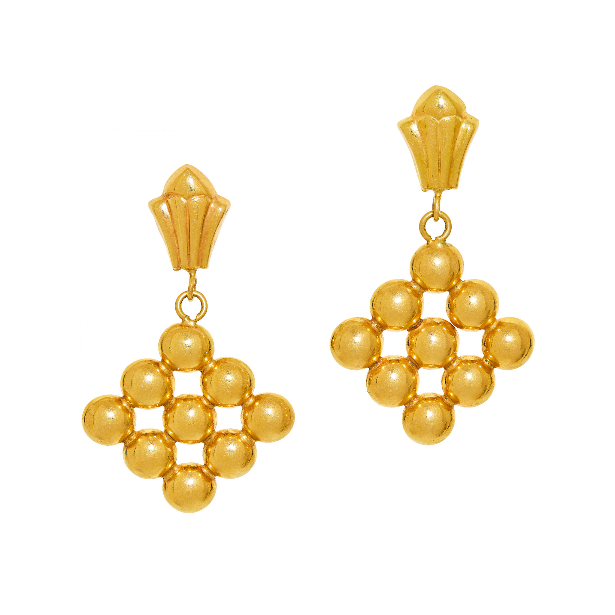 A pair of Italian drop earrings