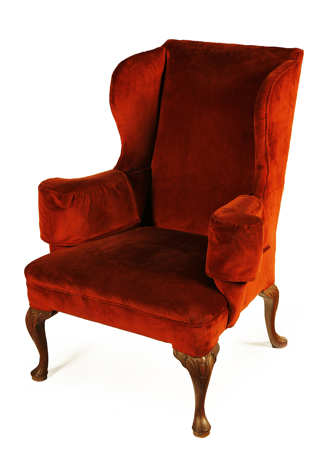 GEORGIAN STYLE WING BACK ARM CHAIR