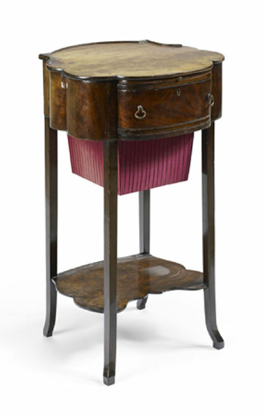 A George IV mahogany and chevron banded work table