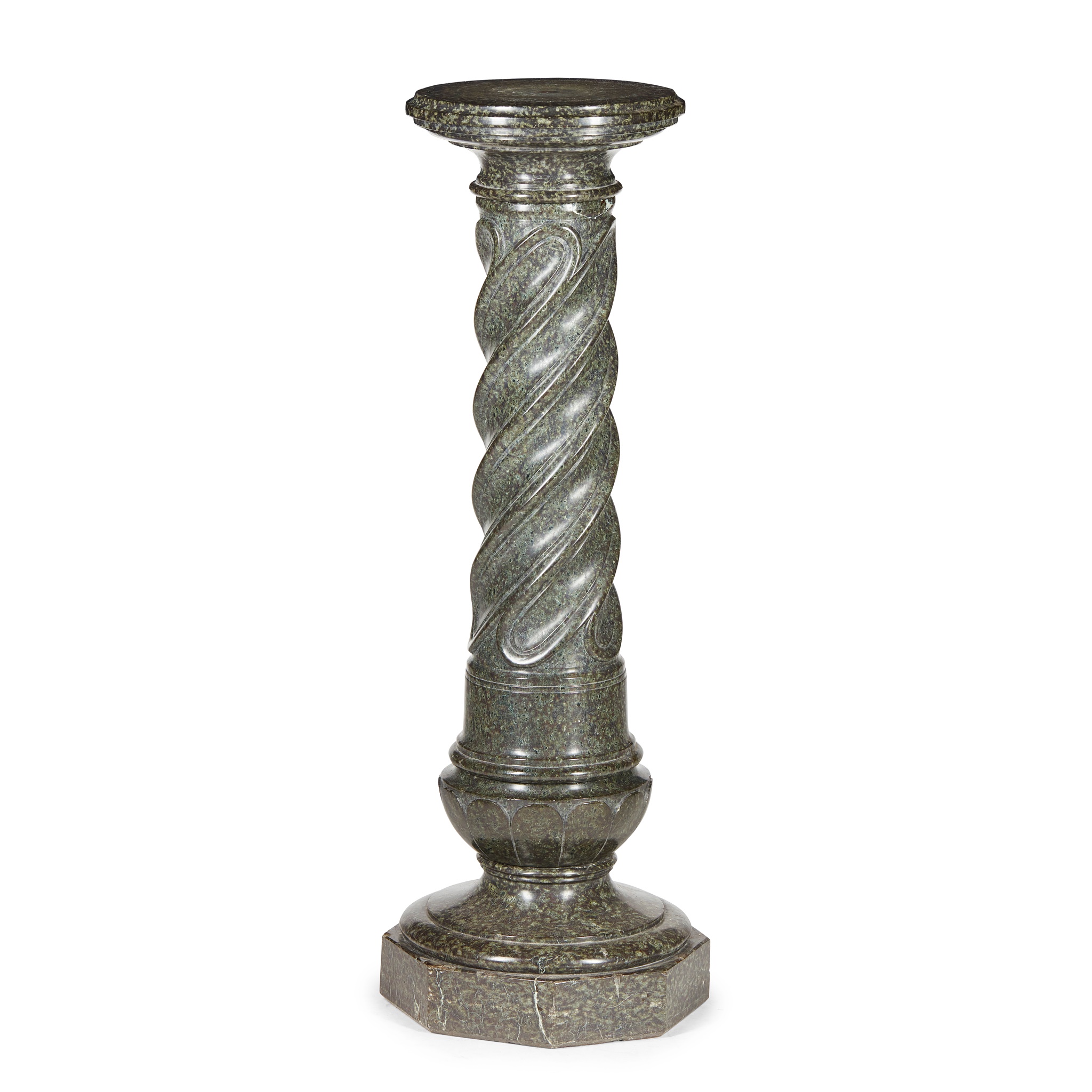 GREEN SERPENTINE MARBLE COLUMN