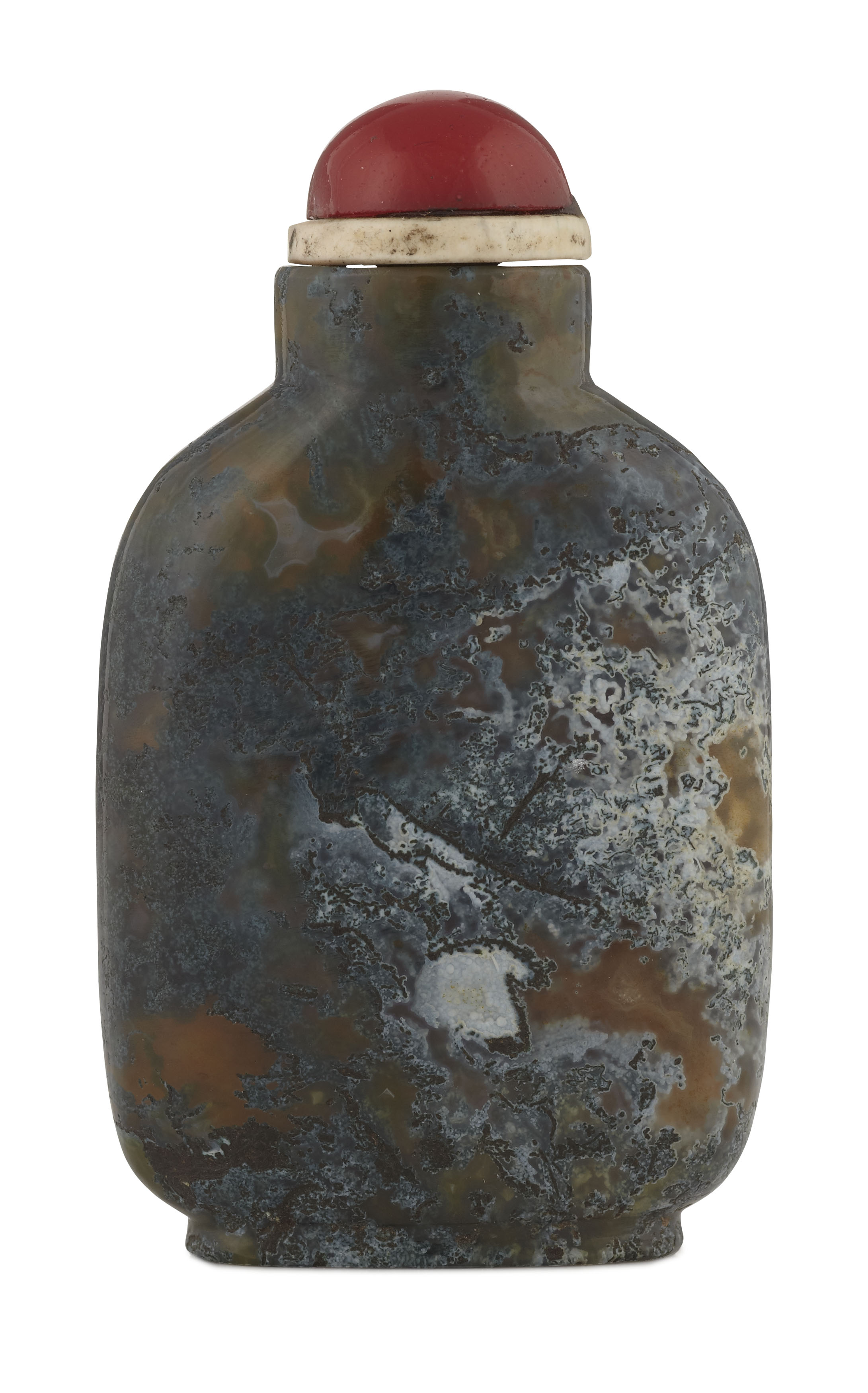 CHINESE MOSS AGATE SNUFF BOTTLE