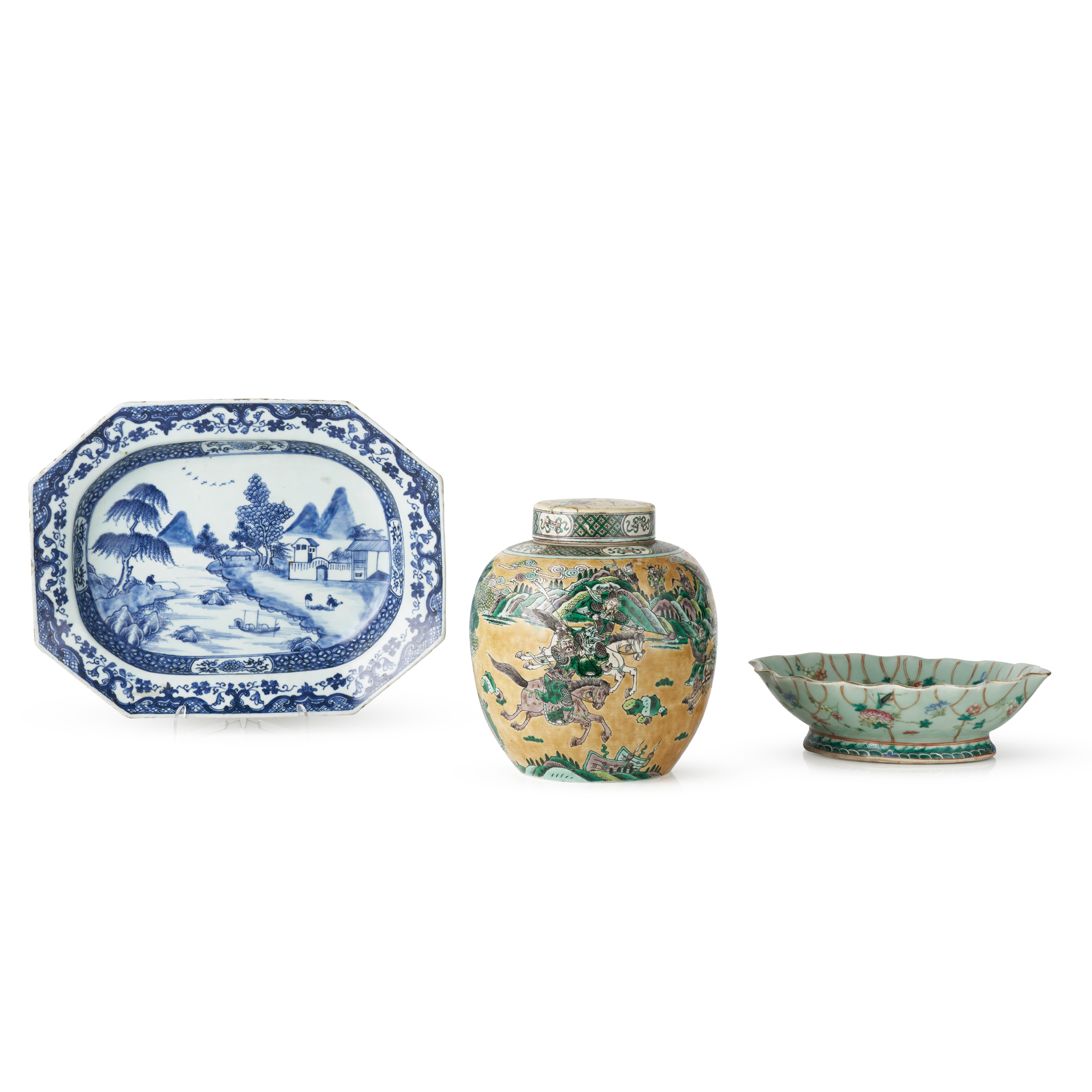 GROUP OF THREE PORCELAIN WARES