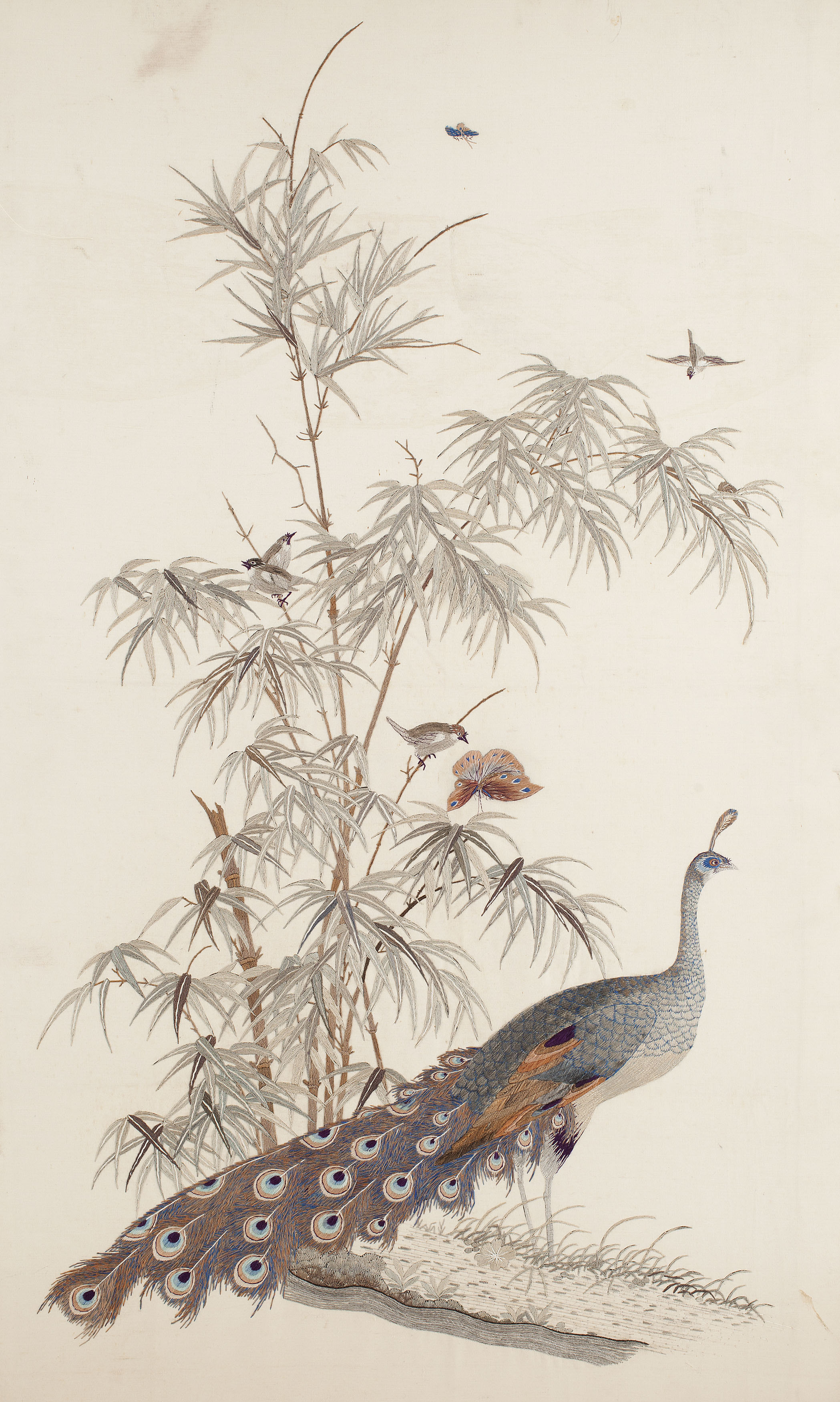 CHINESE SILK EMBROIDERED PANEL