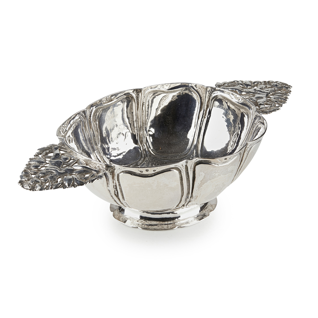 DUTCH SILVER TWIN-HANDLED TASTER