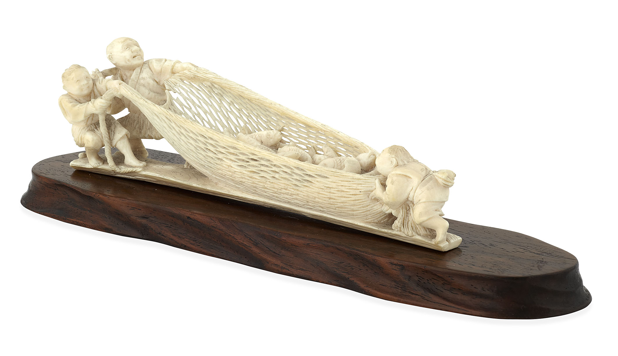 CHINESE CARVED IVORY GROUP