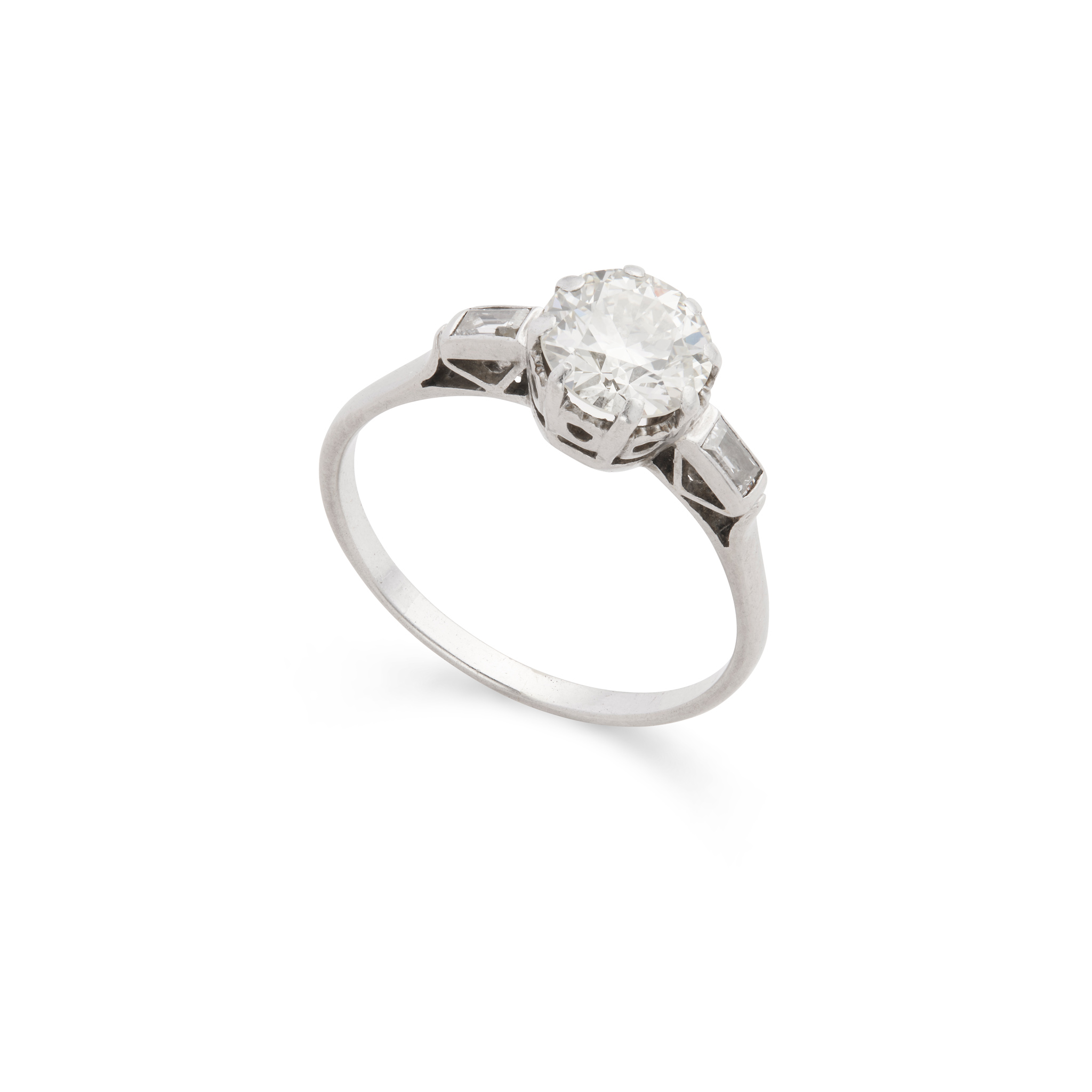 A diamond single-stone ring