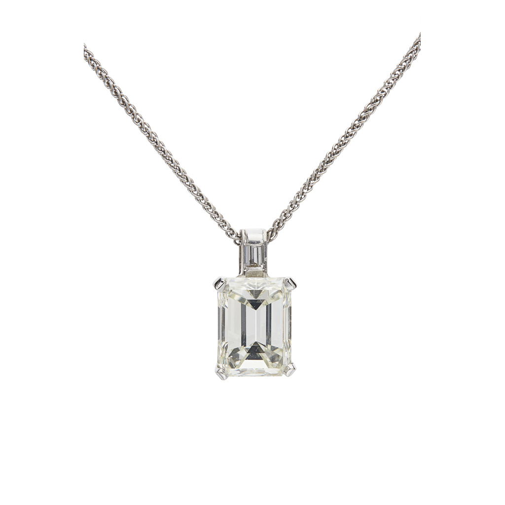 A diamond set pendant