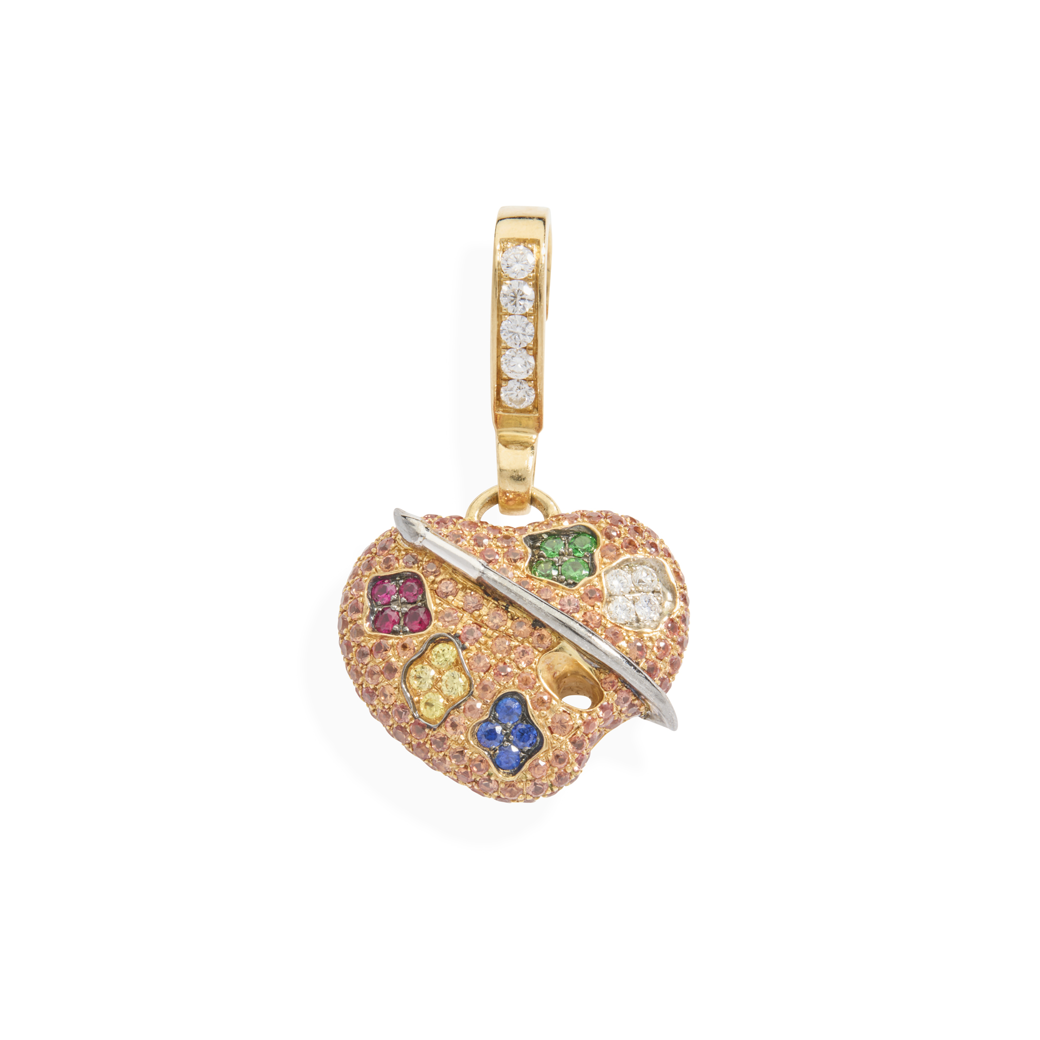 Theo Fennell: An 18ct gold limited edition Artist’s Pallet ‘Art charm