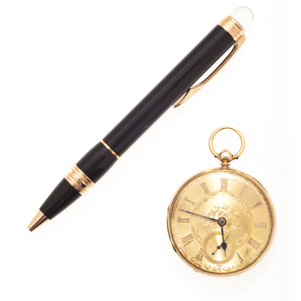 A gold cased pocket watch