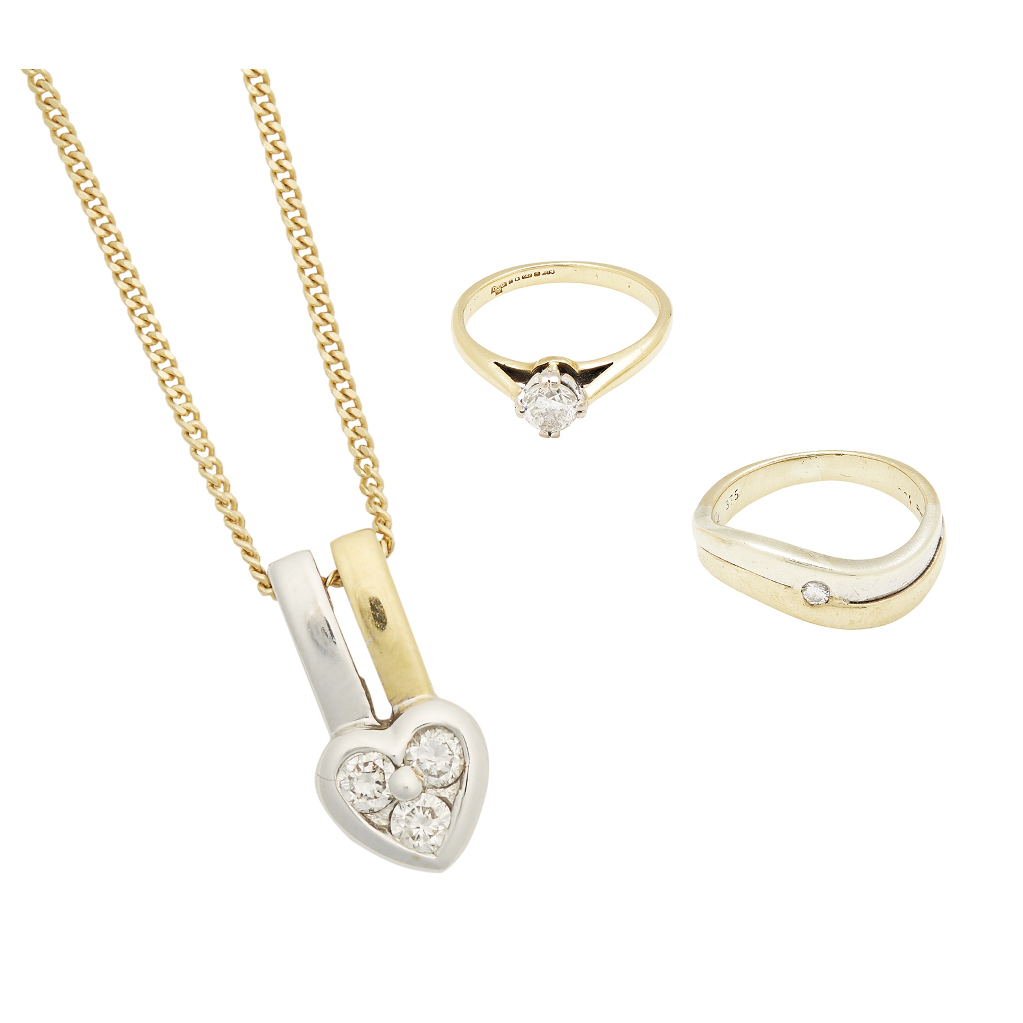 A collection of diamond jewellery