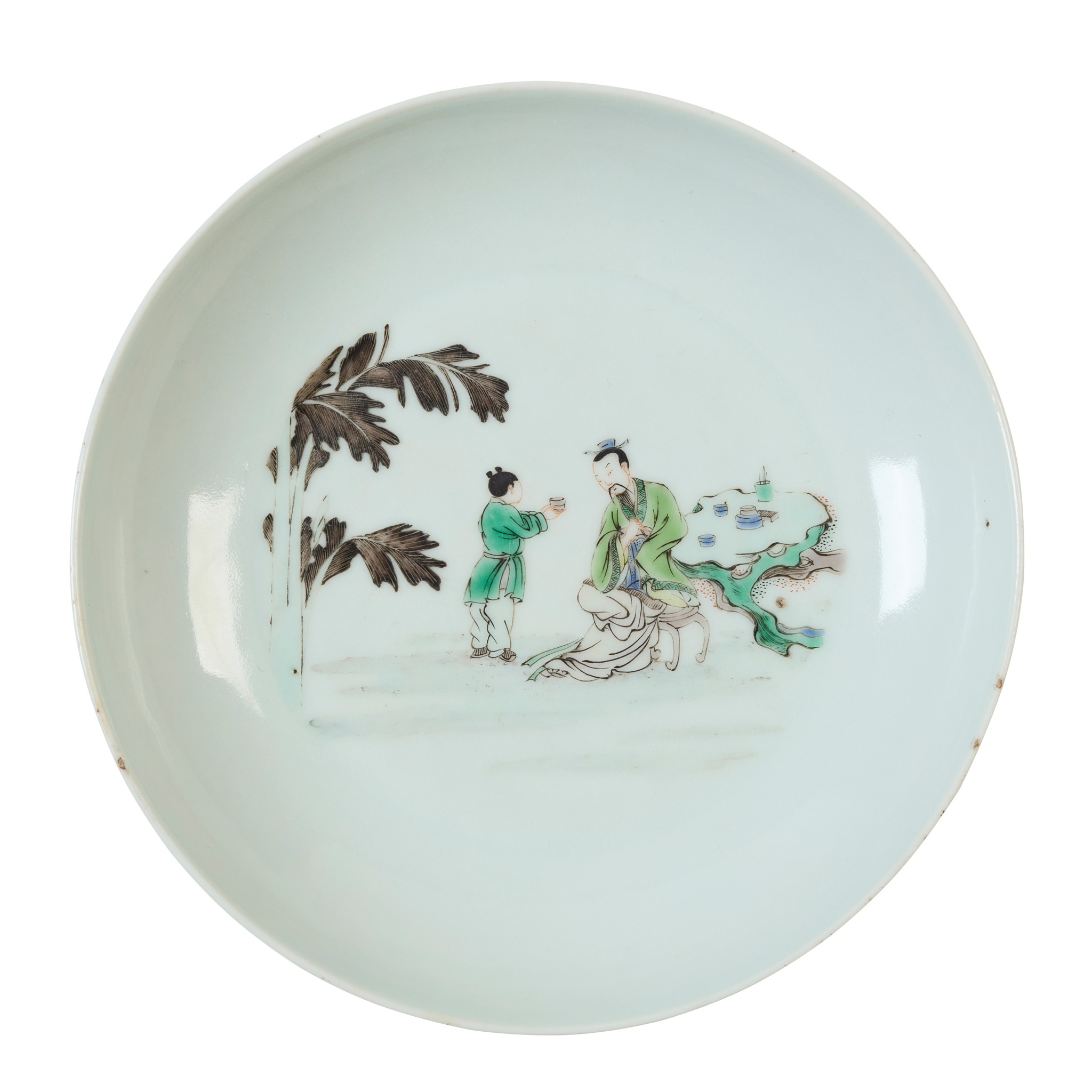 FAMILLE VERTE 'FIGURAL' DISH