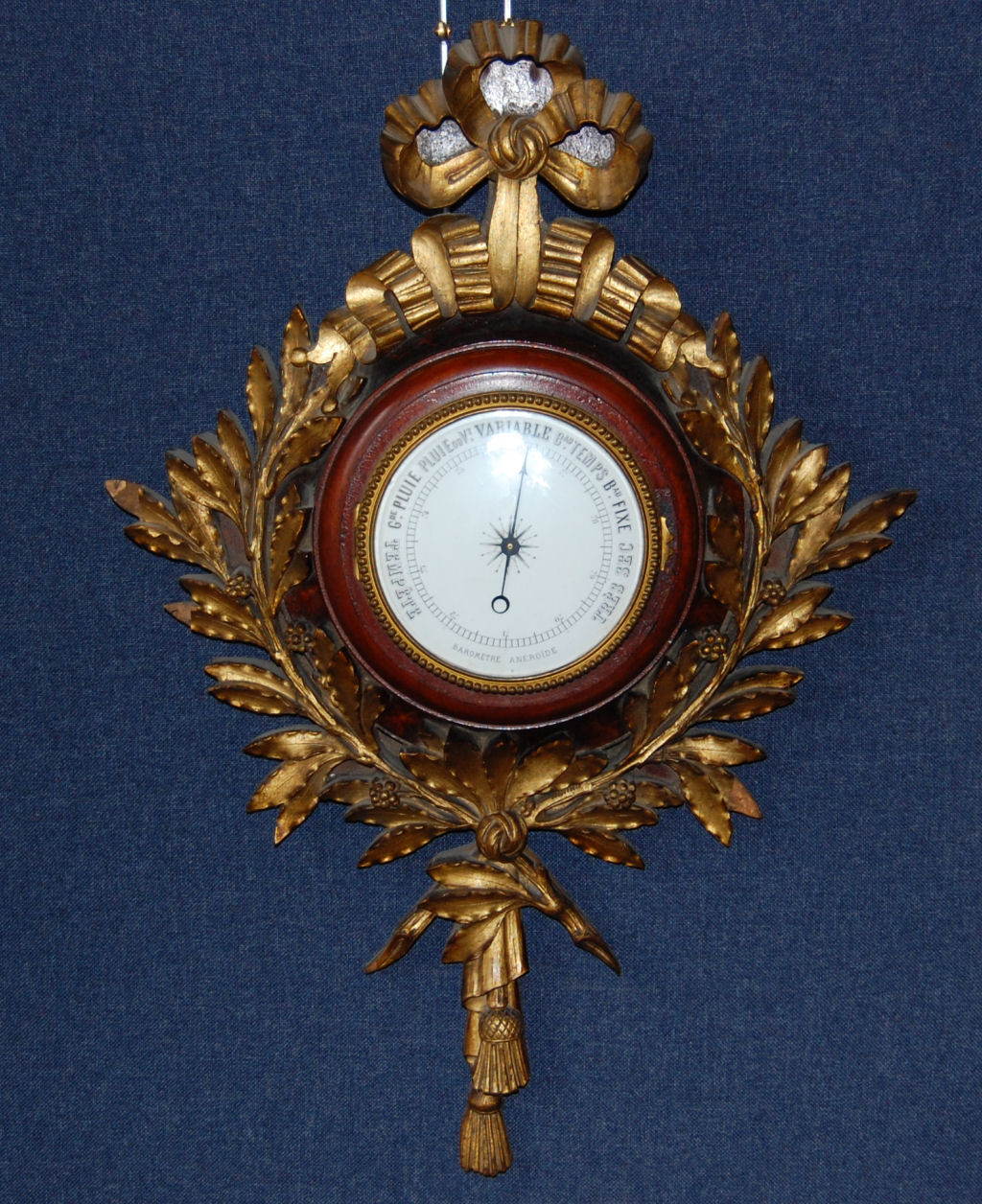 FRENCH GILTWOOD FRAMED ANEROID BAROMETER